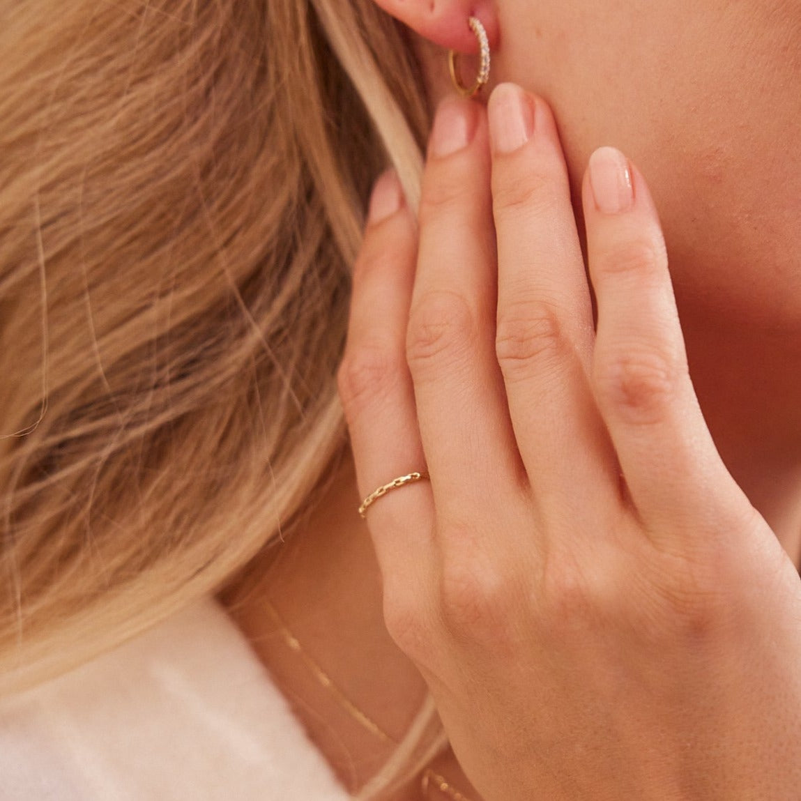 14K Gold Sorella Chain Ring