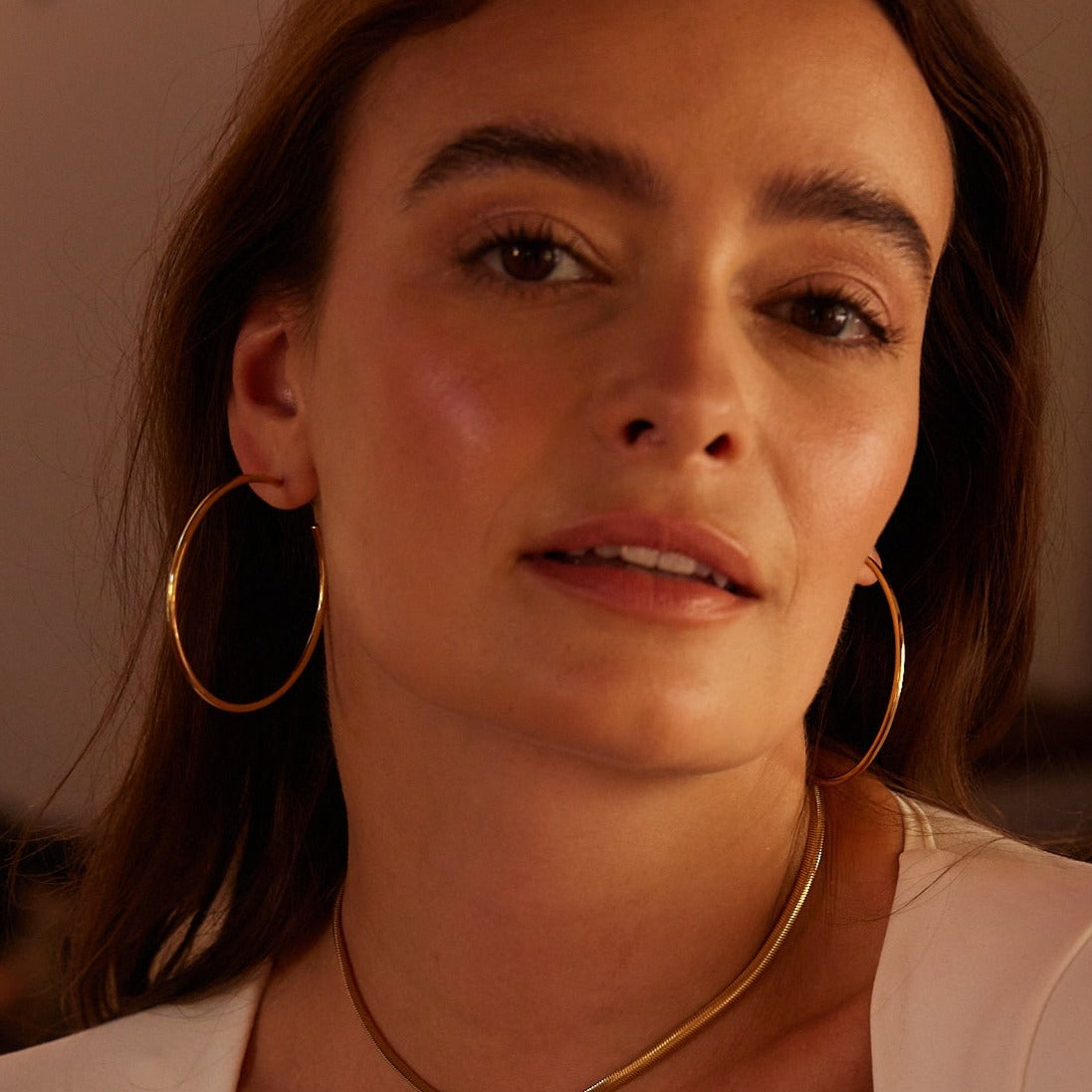 14K Gold Aurelia Classic Thin Hoops