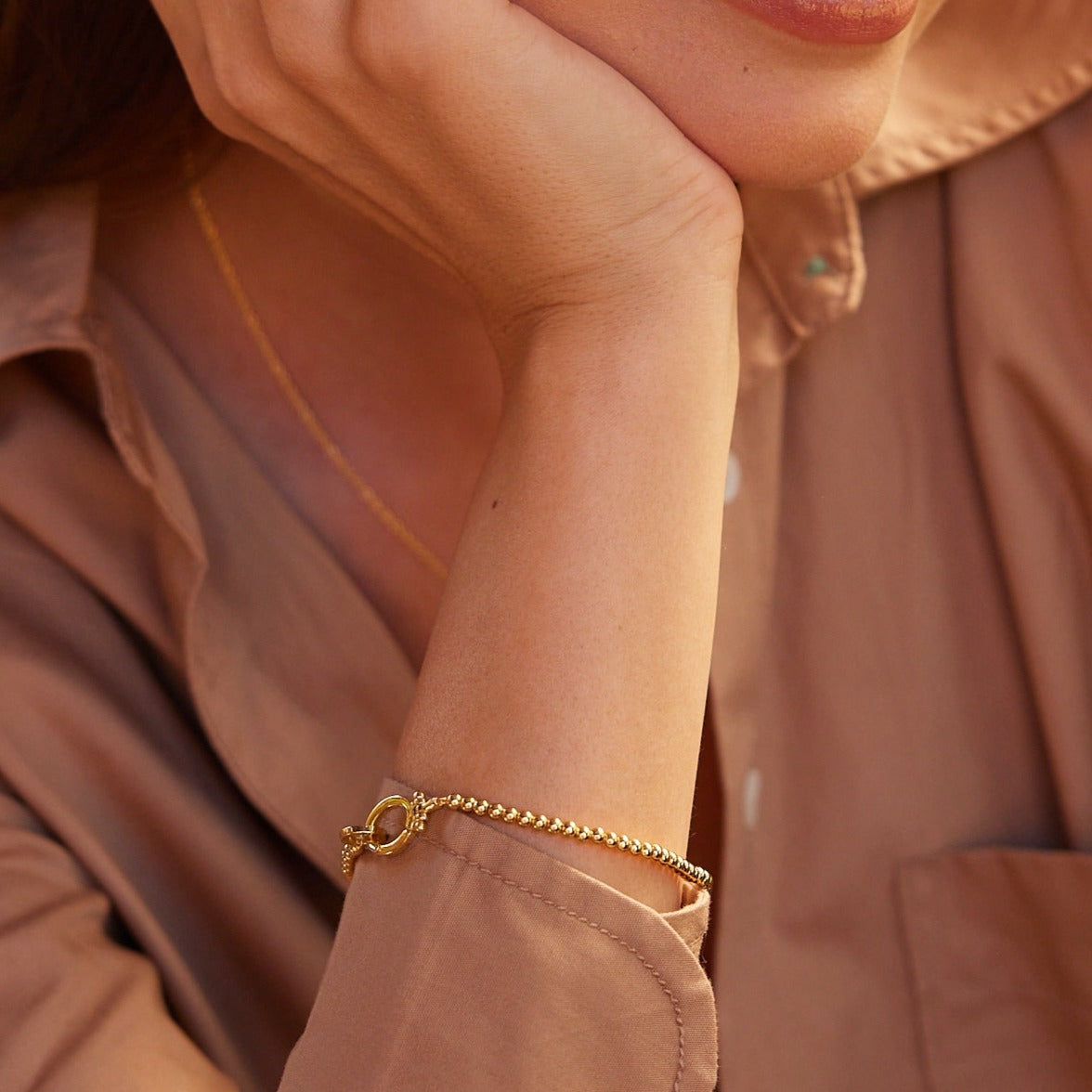 14K Gold Renée Bead Bracelet