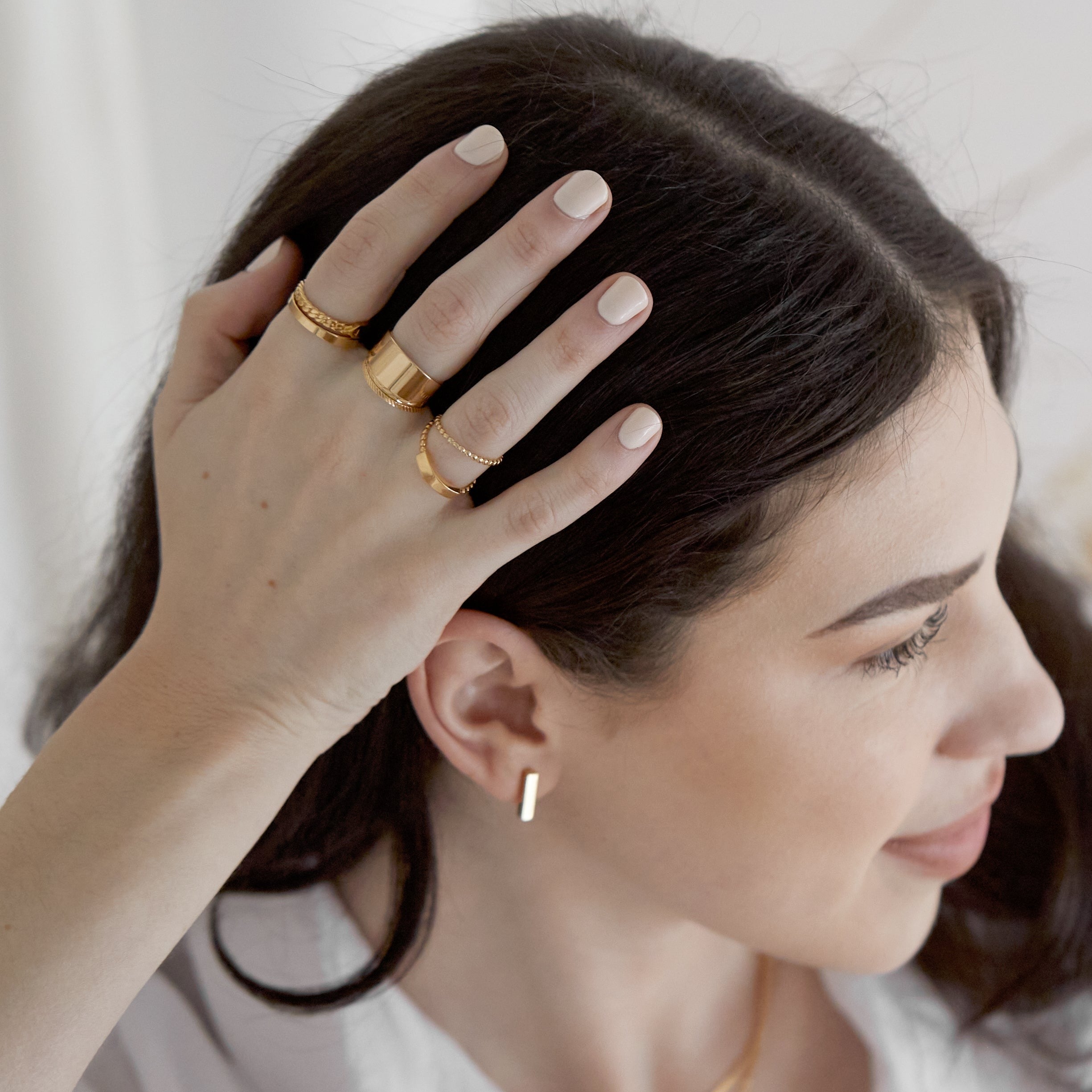 14K Gold Elaina Beaded Ring