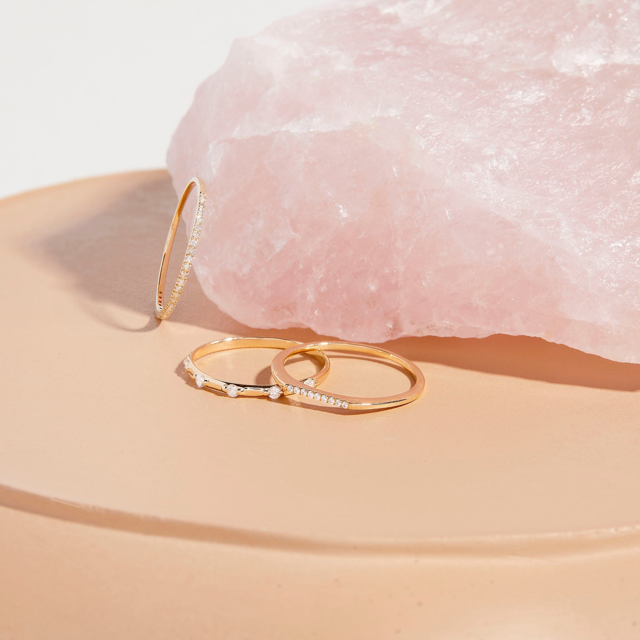 14K Gold Aurelle Diamond Bar Ring