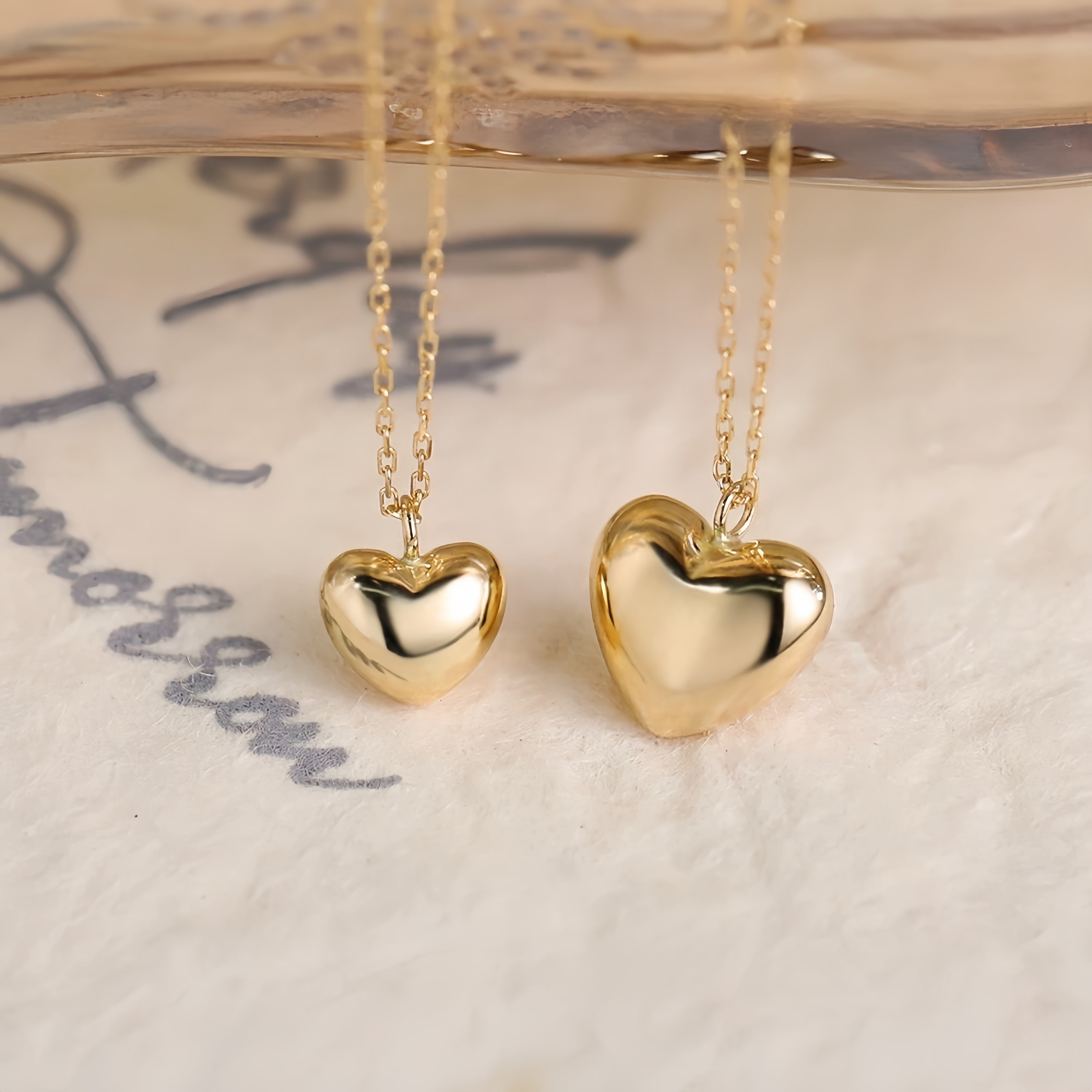 14K Gold Heartfelt Heart Pendant Necklace