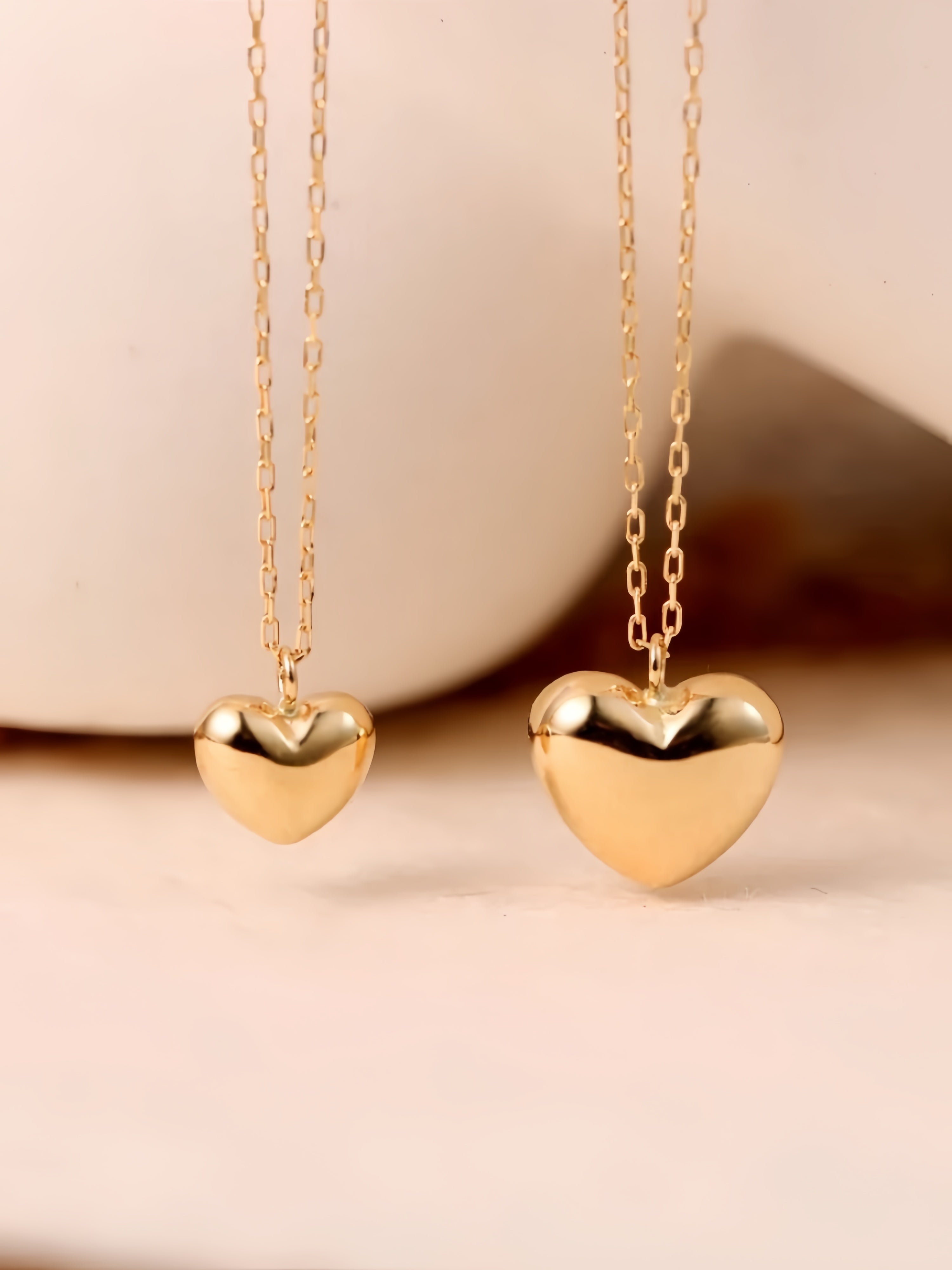 14K Gold Heartfelt Heart Pendant Necklace