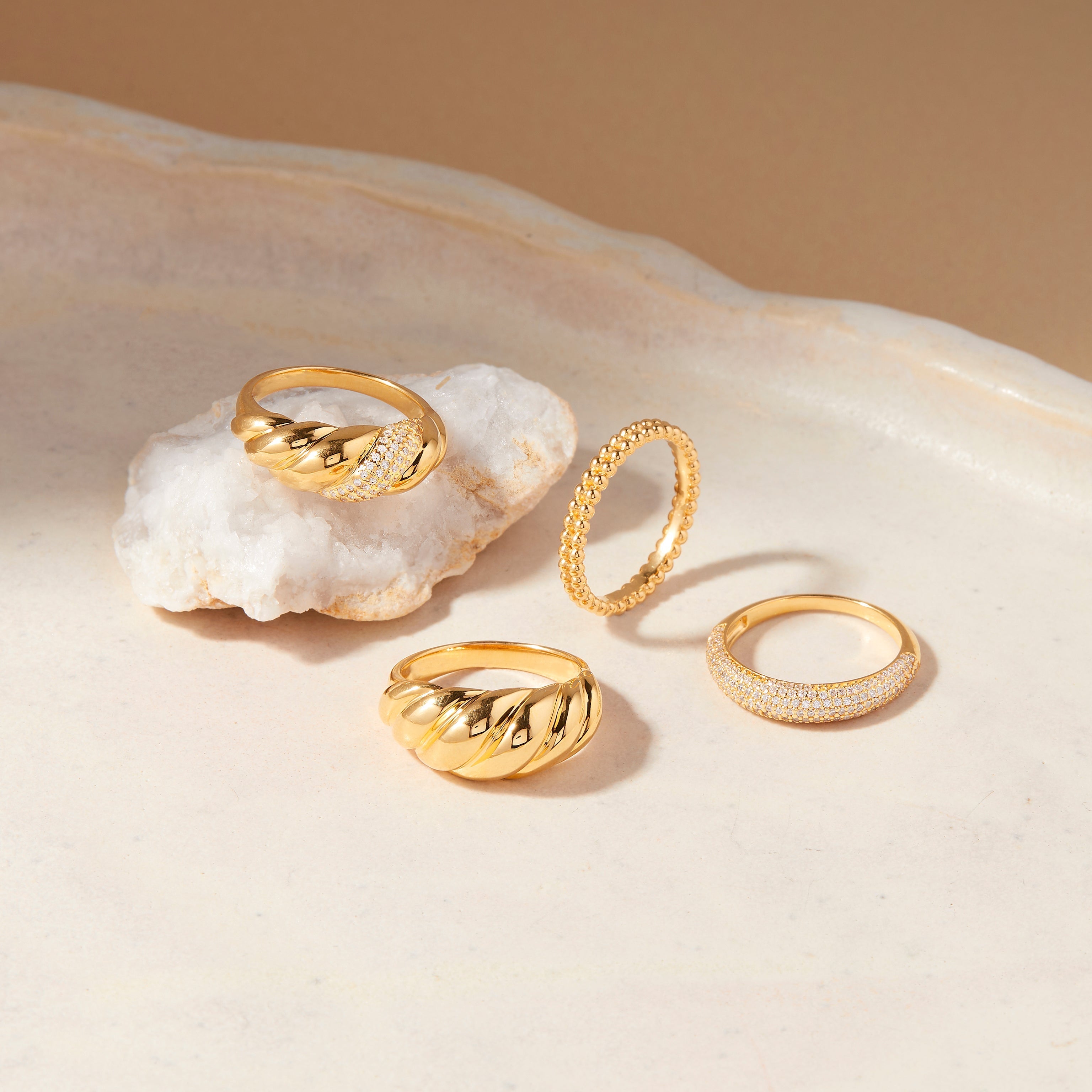 14K Gold Aurea Dome Ring