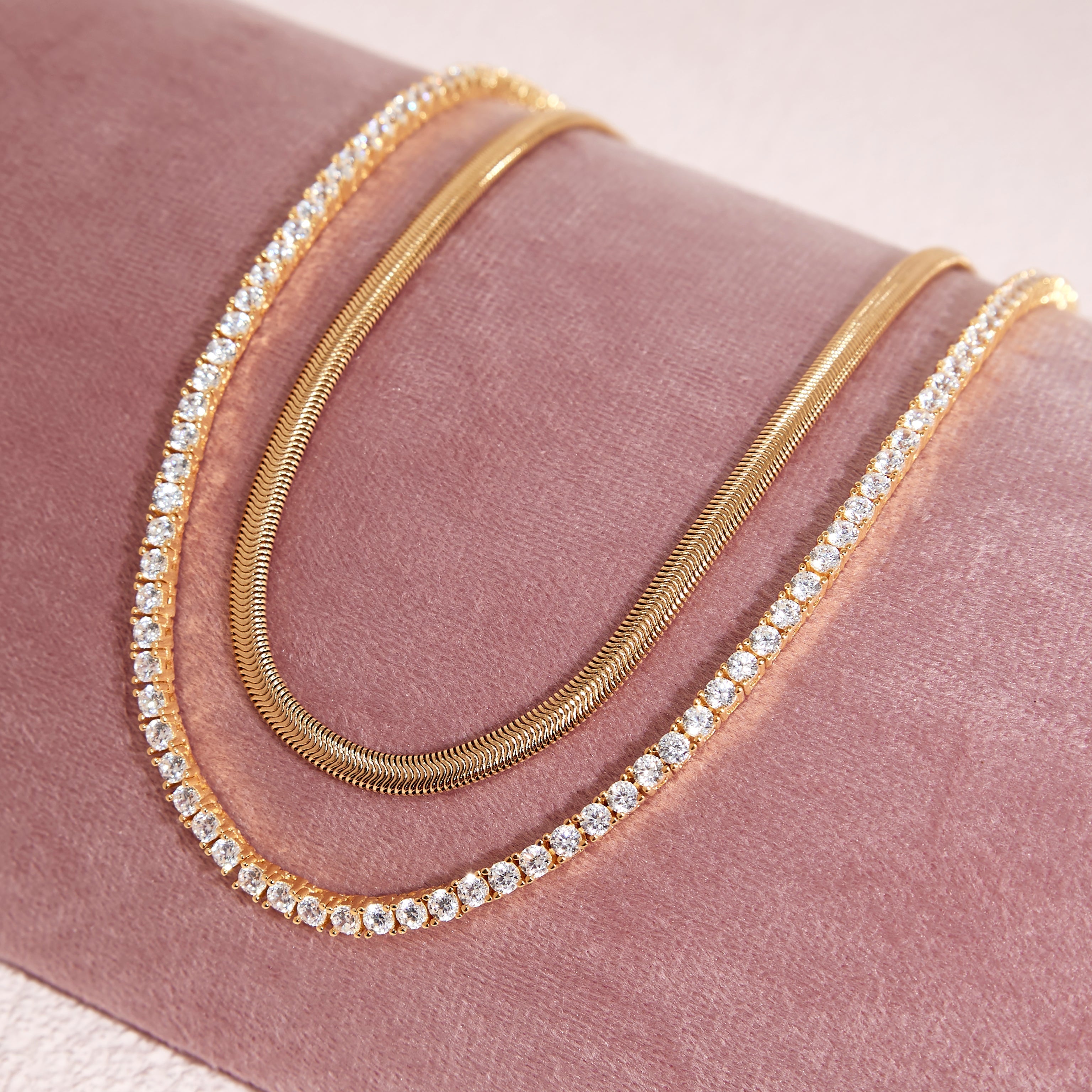 14K Gold Aurelia Tennis Layering Set
