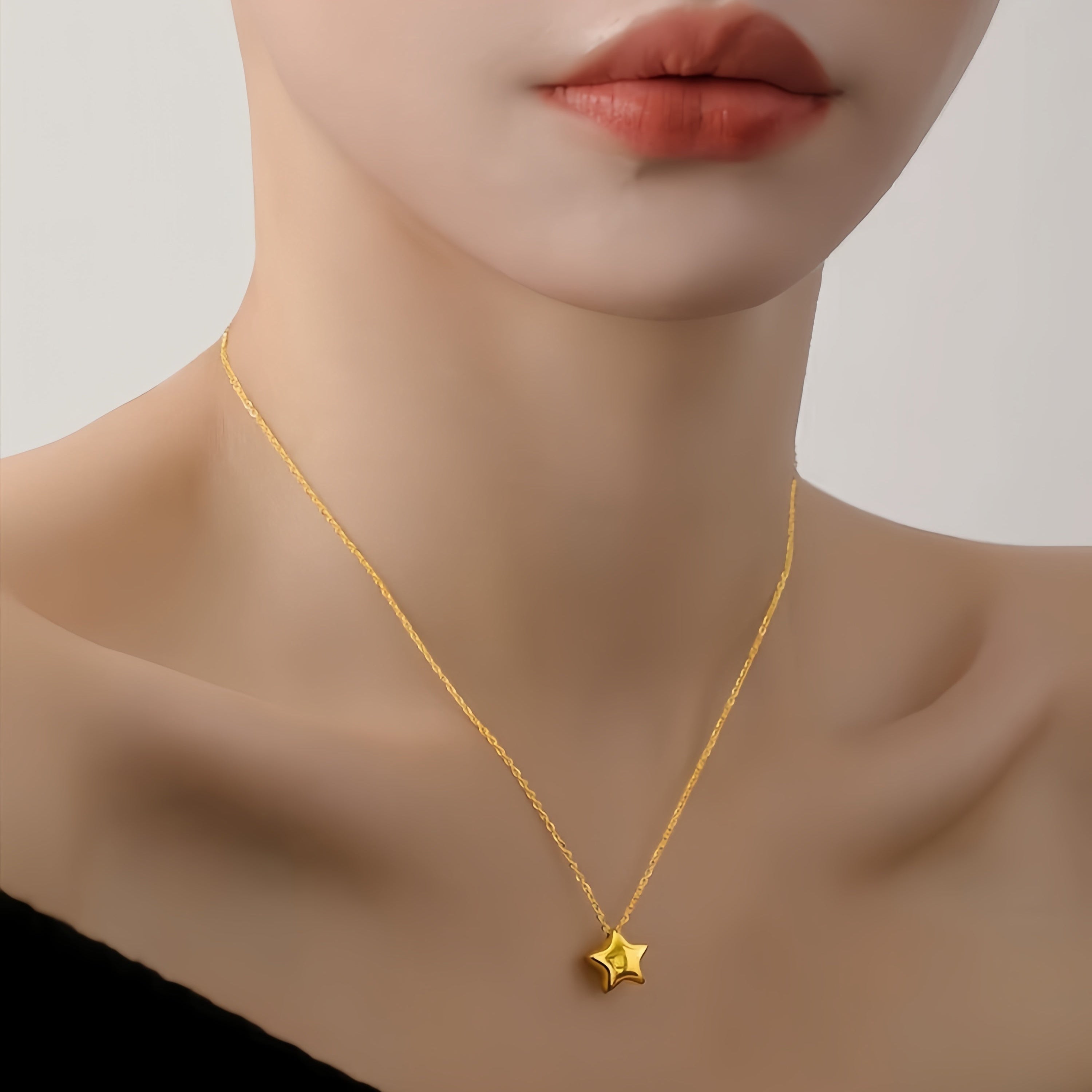 14K Gold Dazzling Twinkling Star Necklace
