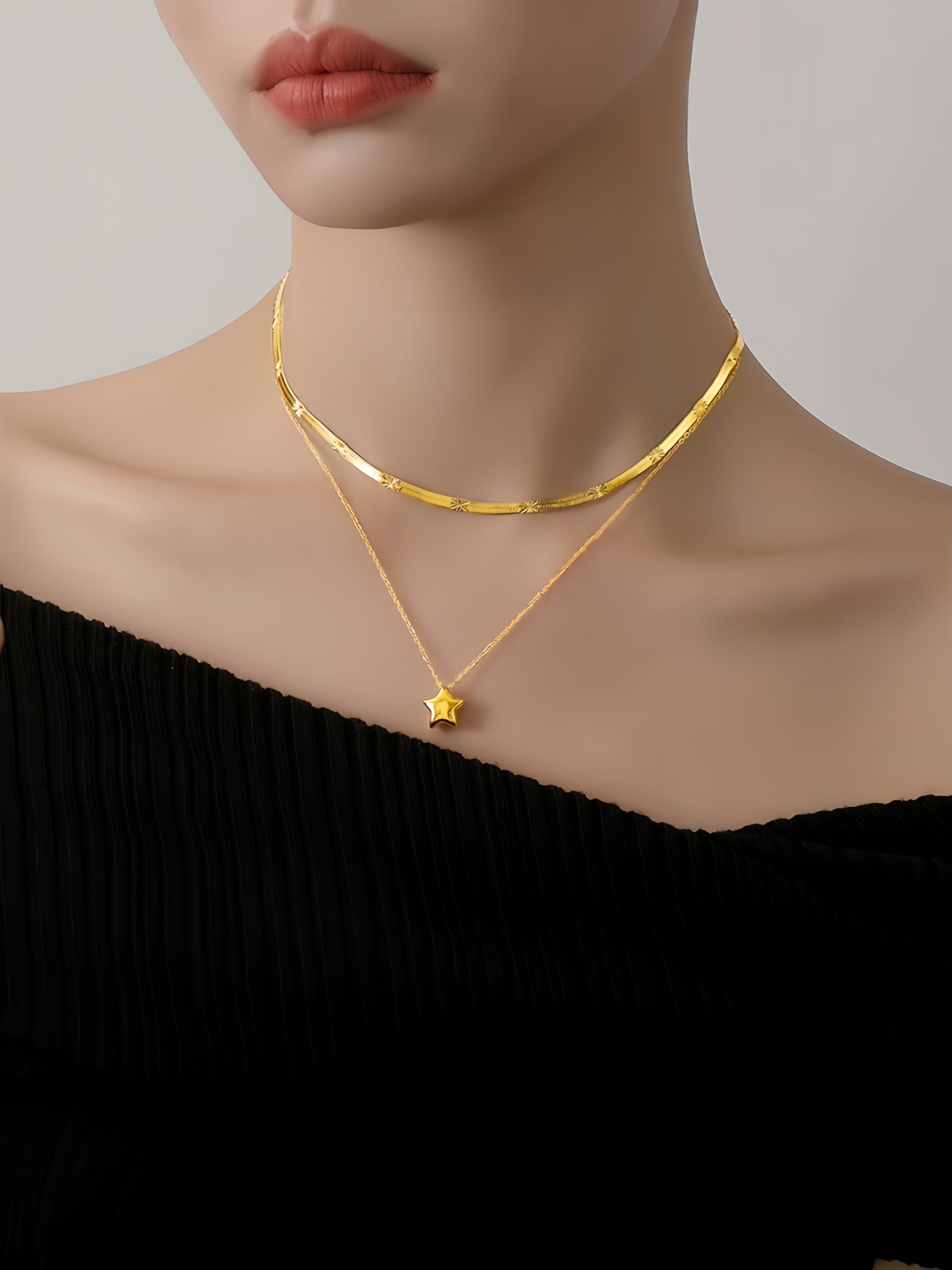 14K Gold Dazzling Twinkling Star Necklace