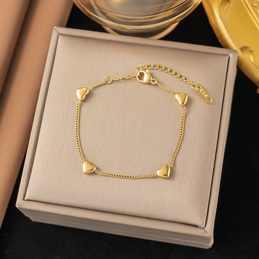 14K Gold Pure Heart Bracelet