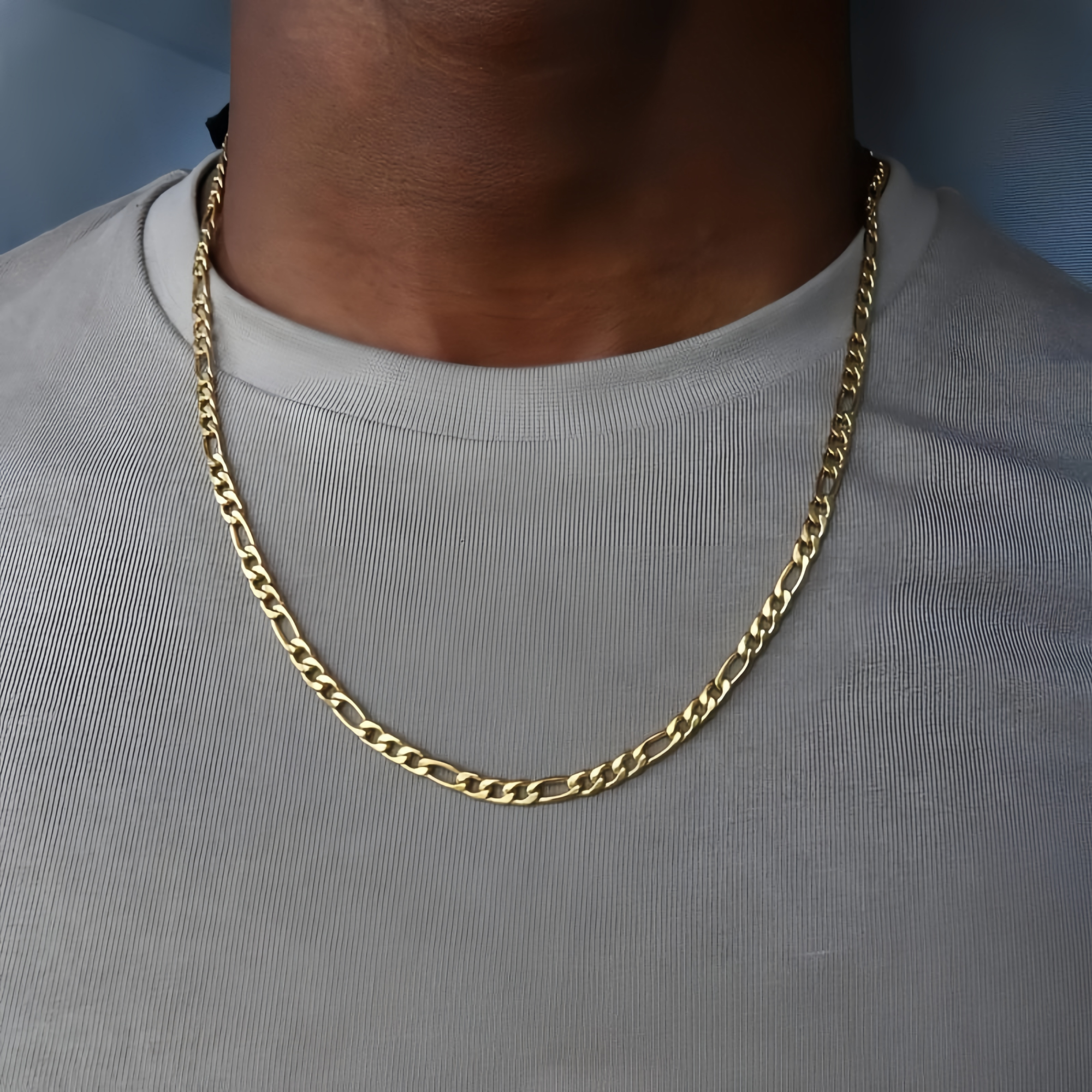 14K Gold Classic Figaro Chain