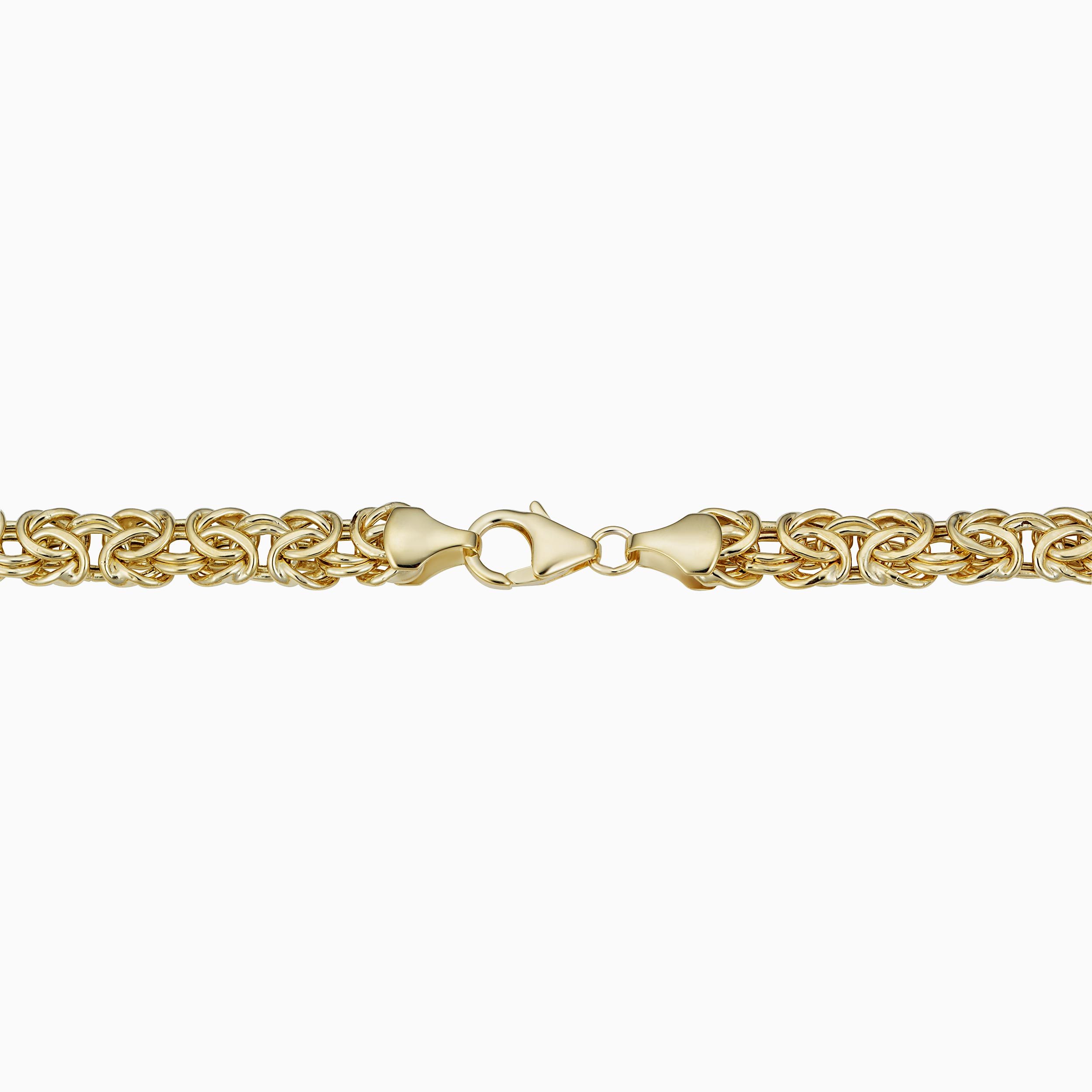 10K Gold Imperial Byzantine Chain Bracelet