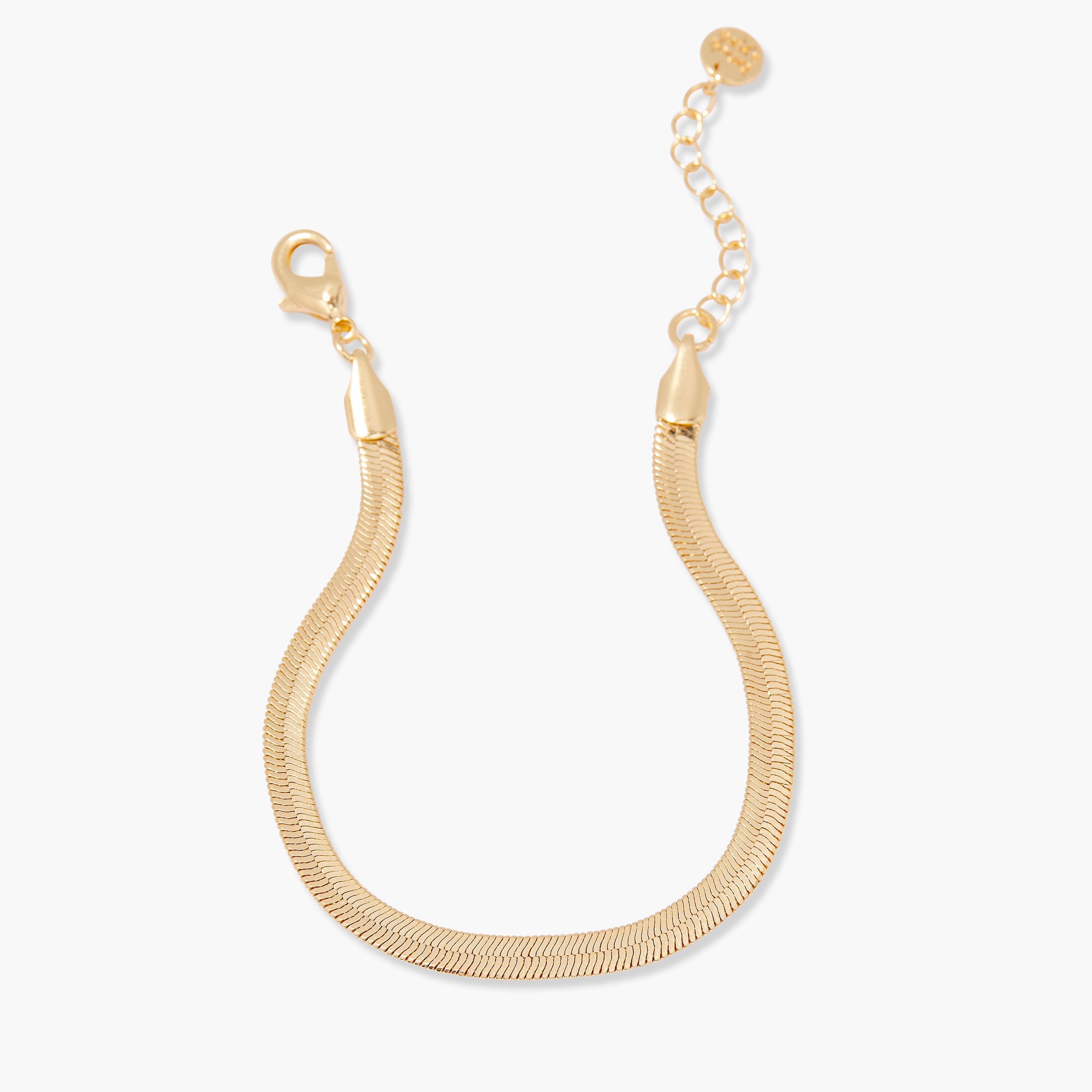 14K Gold Vivienne Herringbone Bracelet