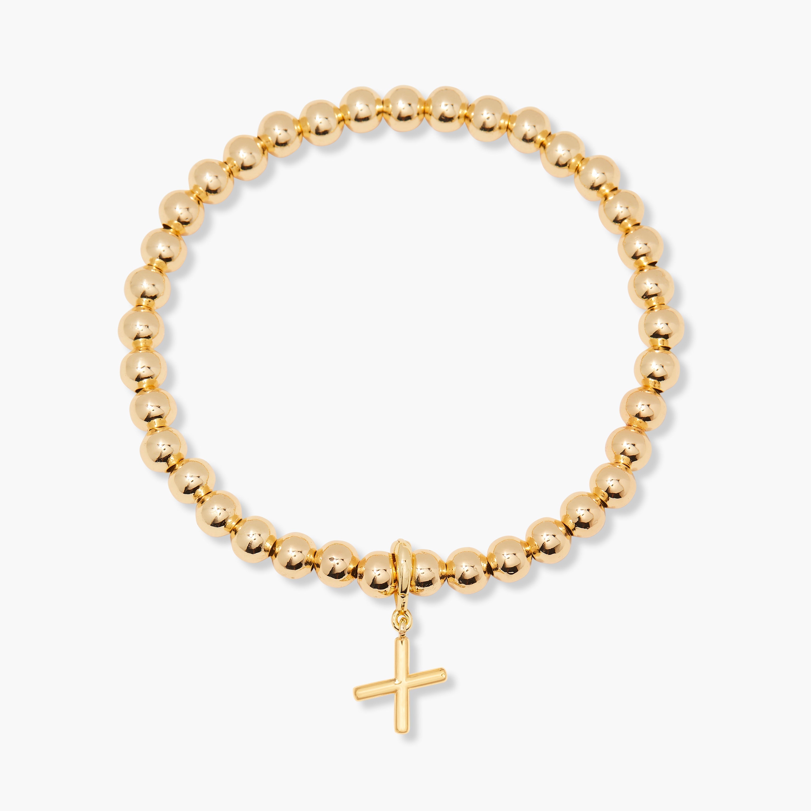 14K Gold Aureline Initial Bead Bracelet