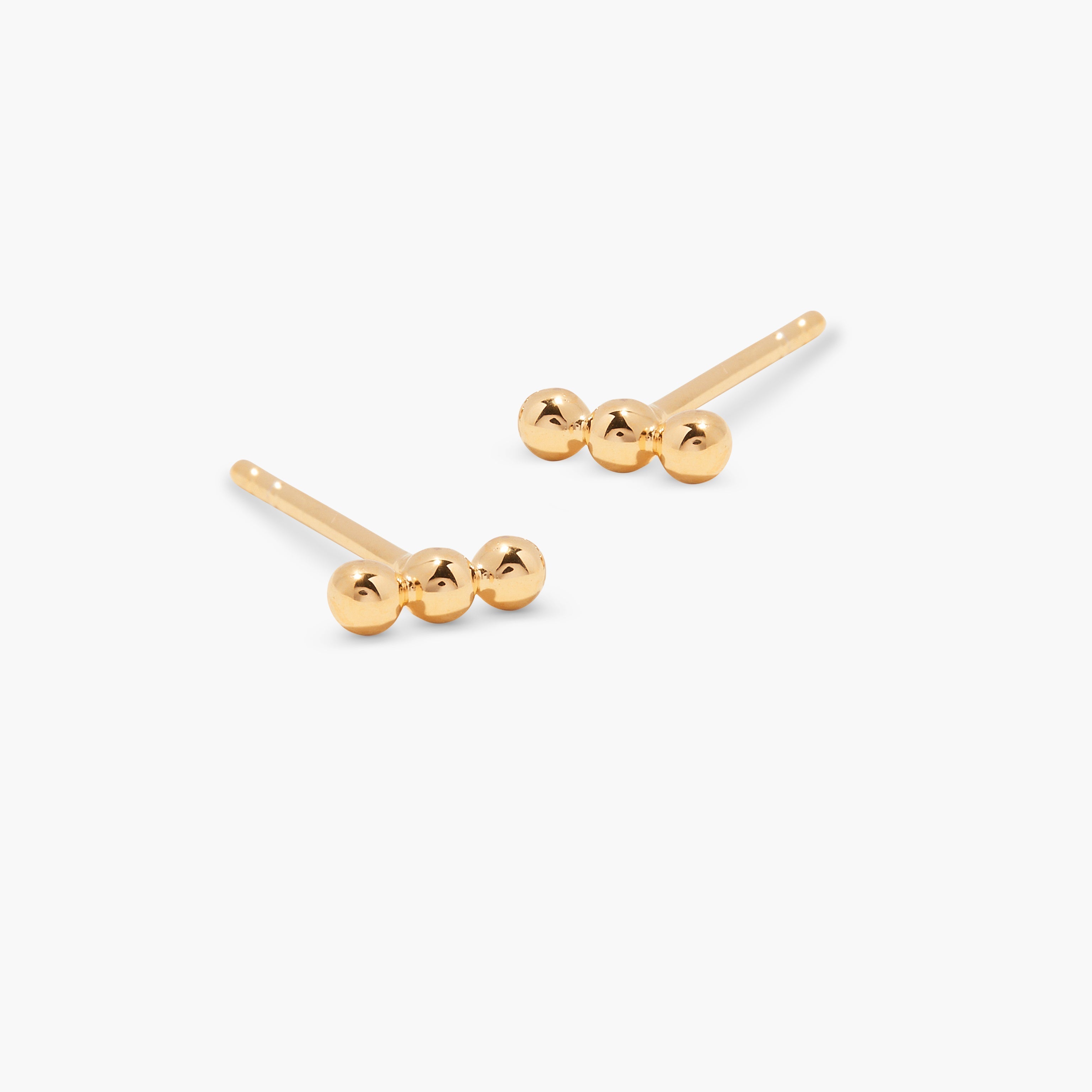 14K Gold Liora Bar Stud Earrings