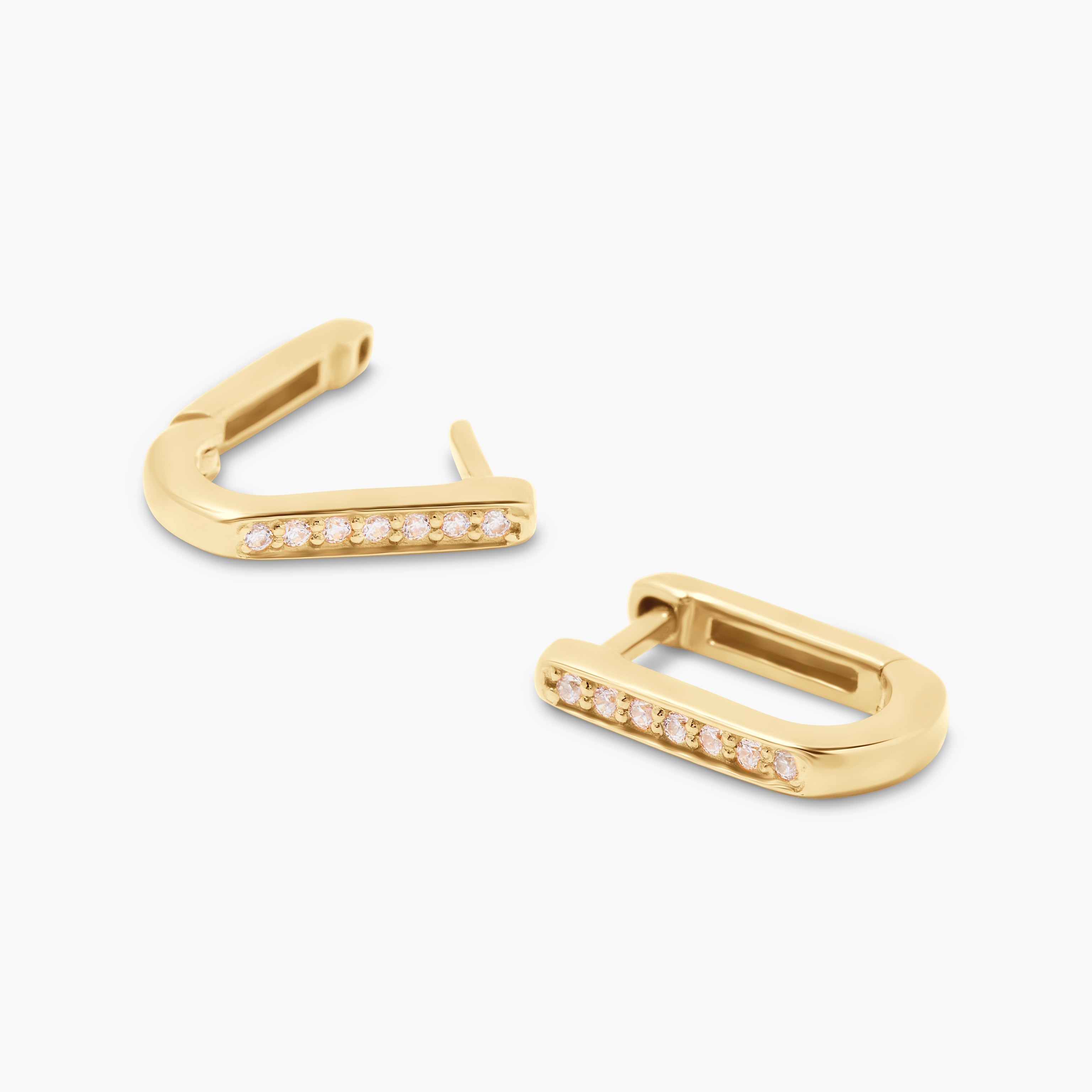 14K Gold Liora Sparkle Huggies