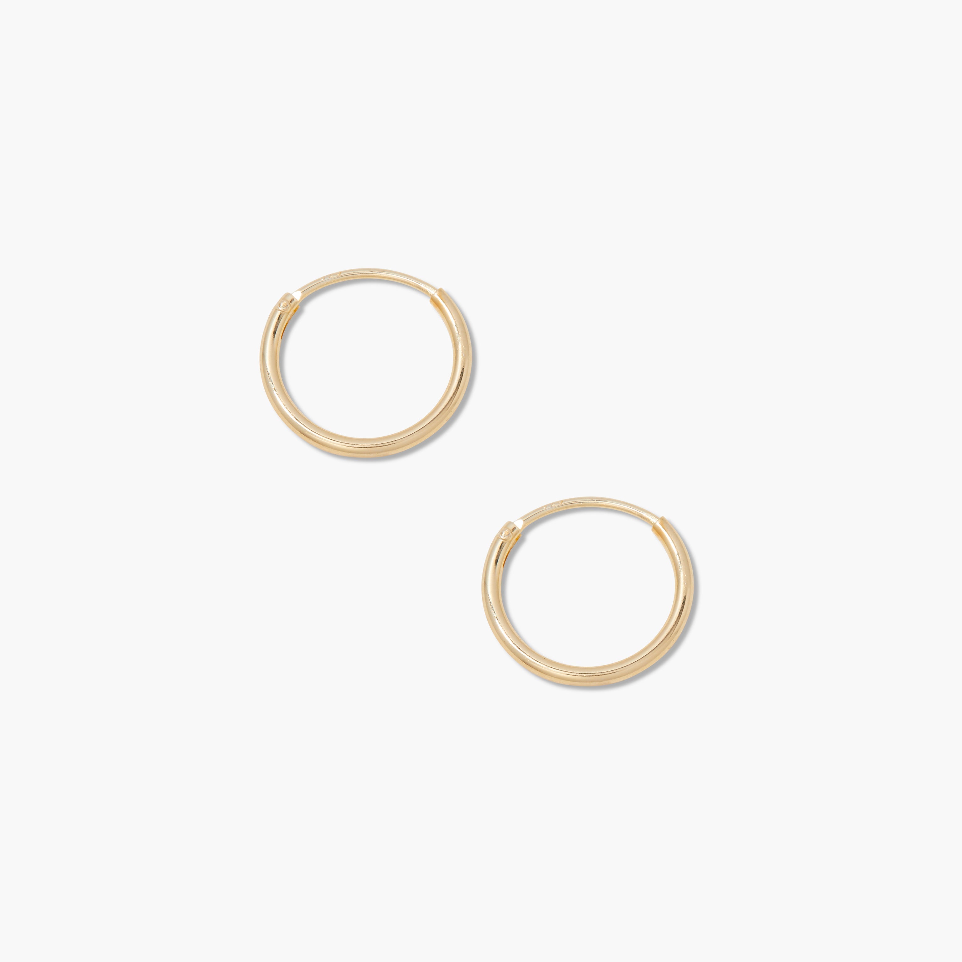 14K Gold Solenne Endless Hoops