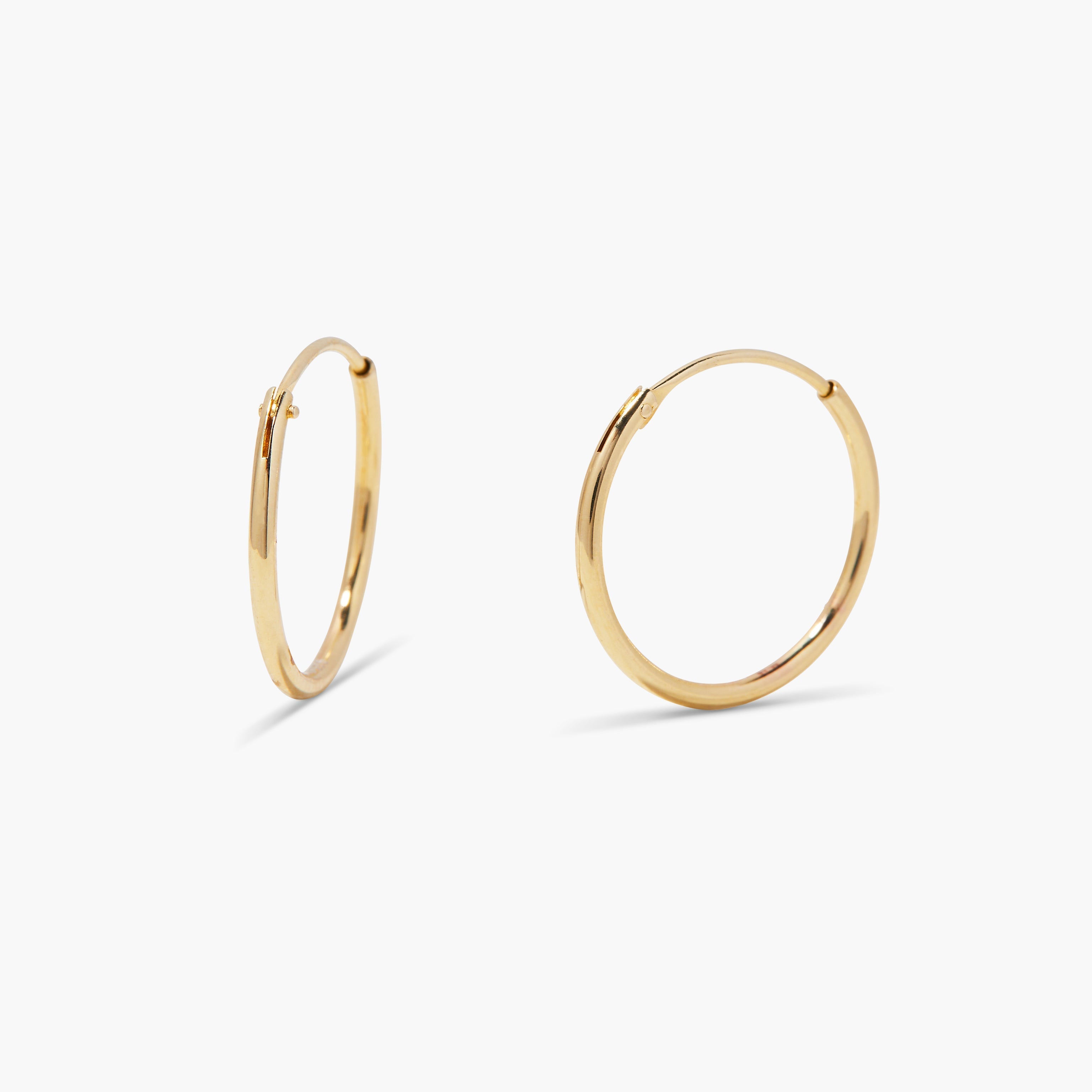 14K Gold Solenne Endless Hoops