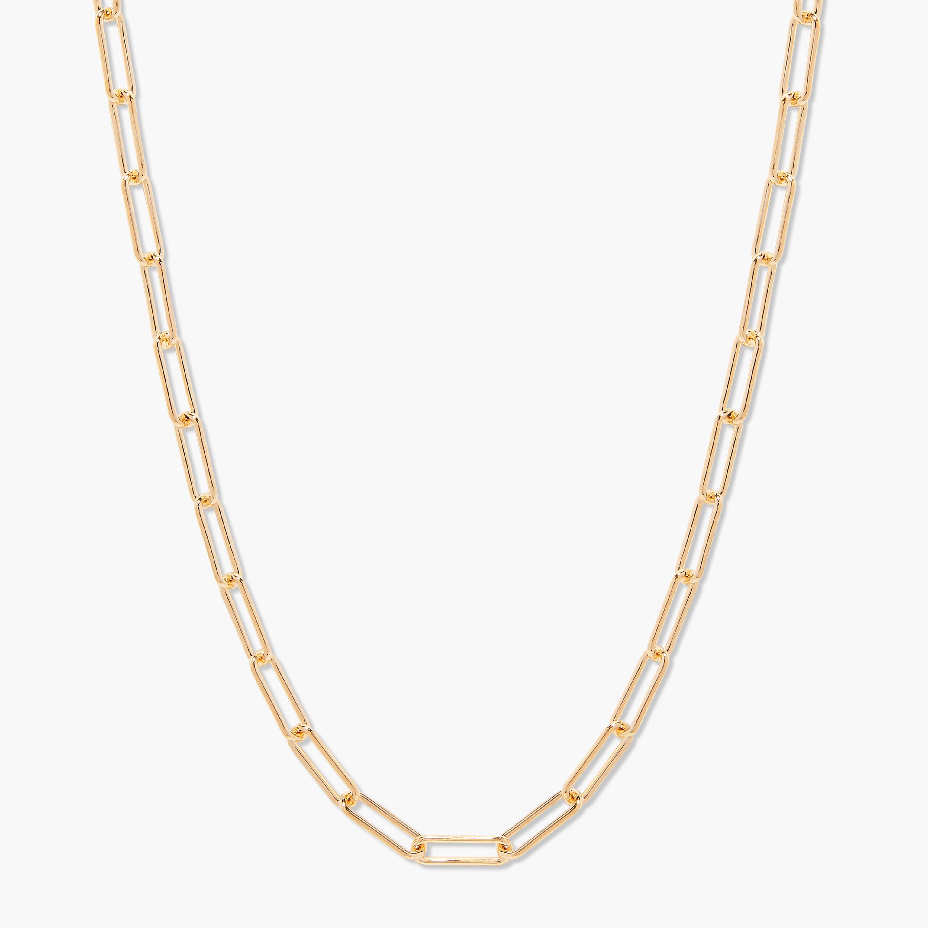 14K Gold Aurelle Paperclip Necklace