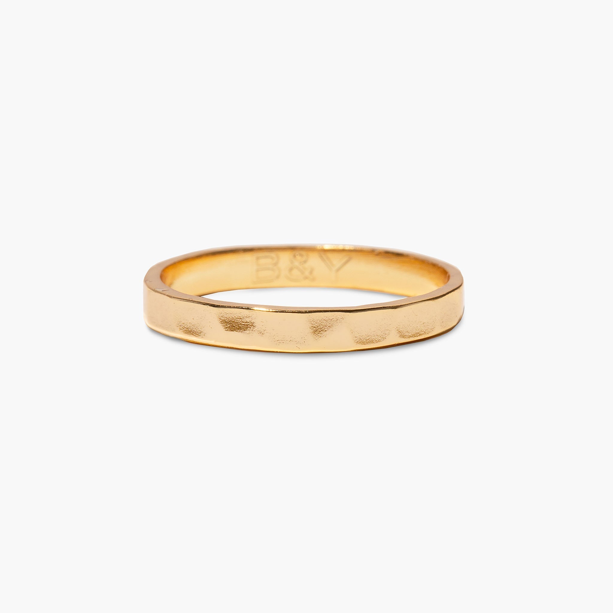 14K Gold Solara Hammered Ring