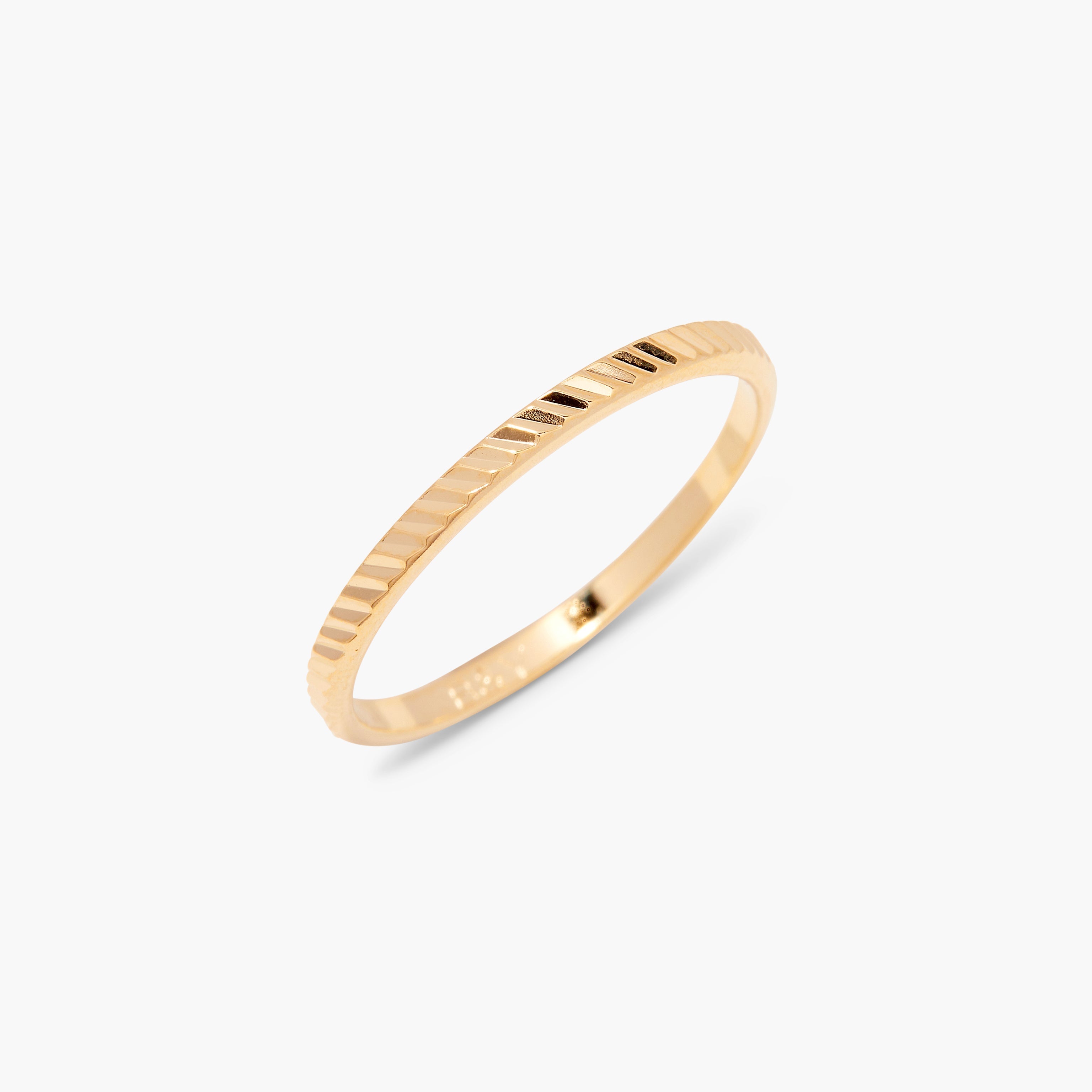 14K Gold Aureline Thin Band Ring