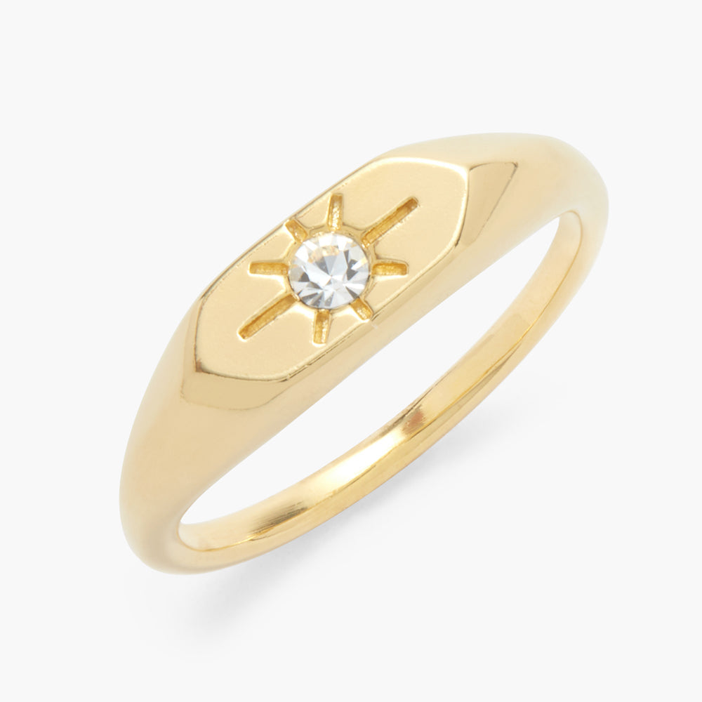 14K Gold Aurelle Crystal Ring