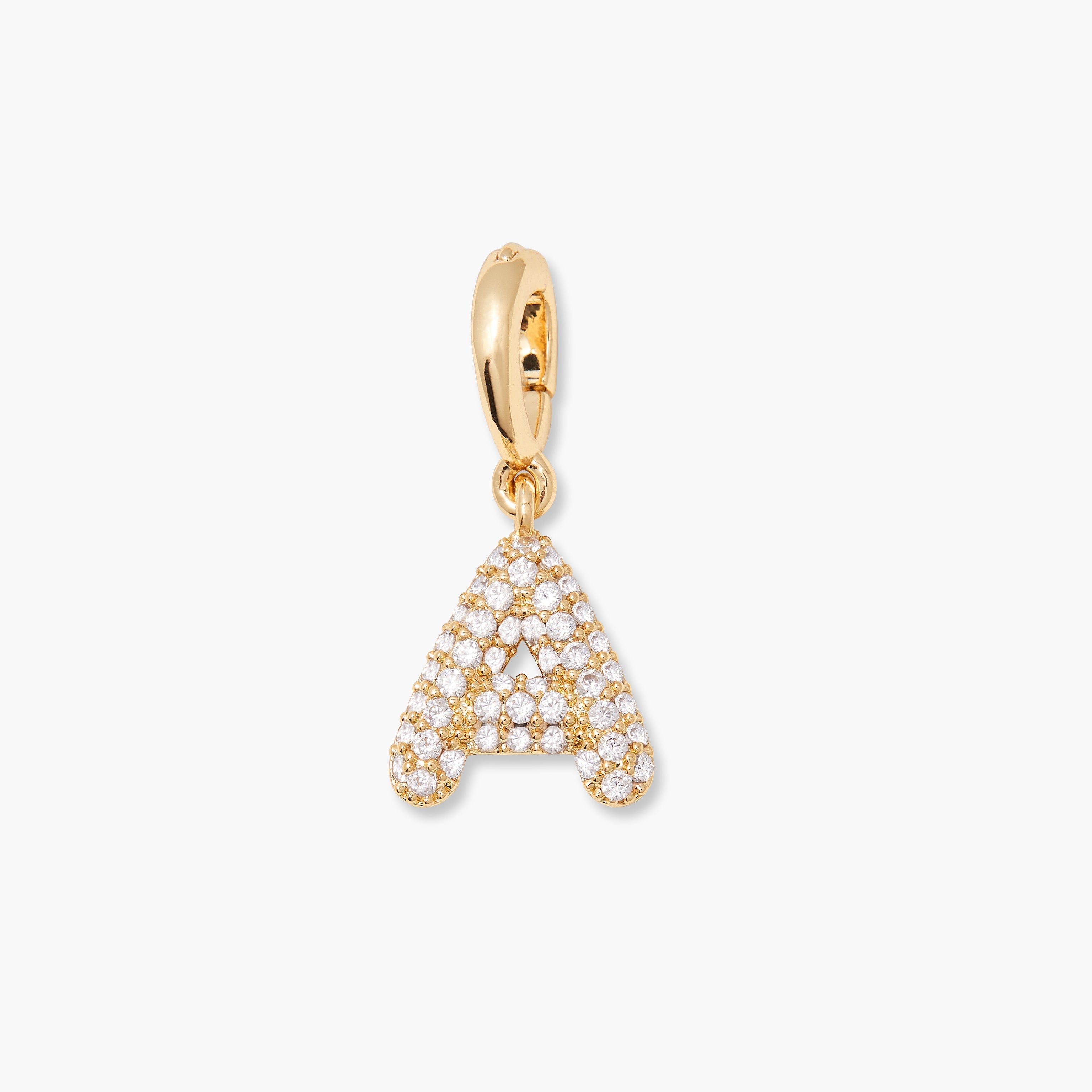 14K Gold Aureline Crystal Initial Charm