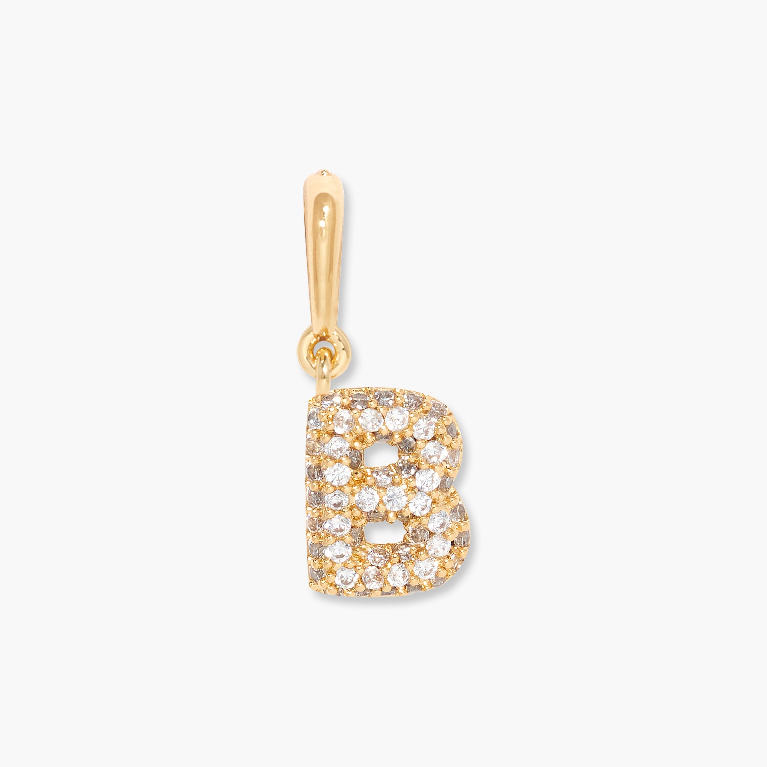 14K Gold Aureline Crystal Initial Charm