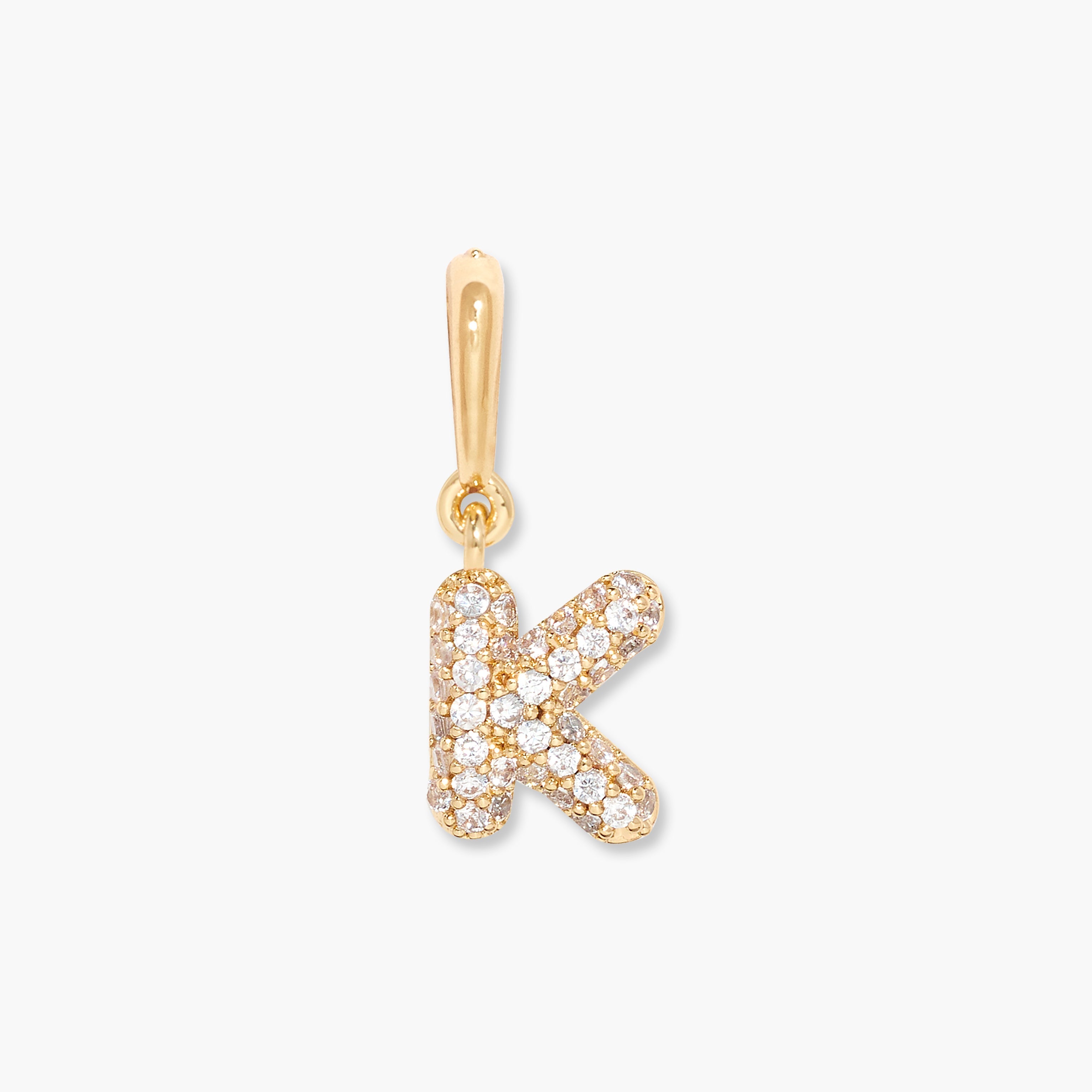 14K Gold Aureline Crystal Initial Charm