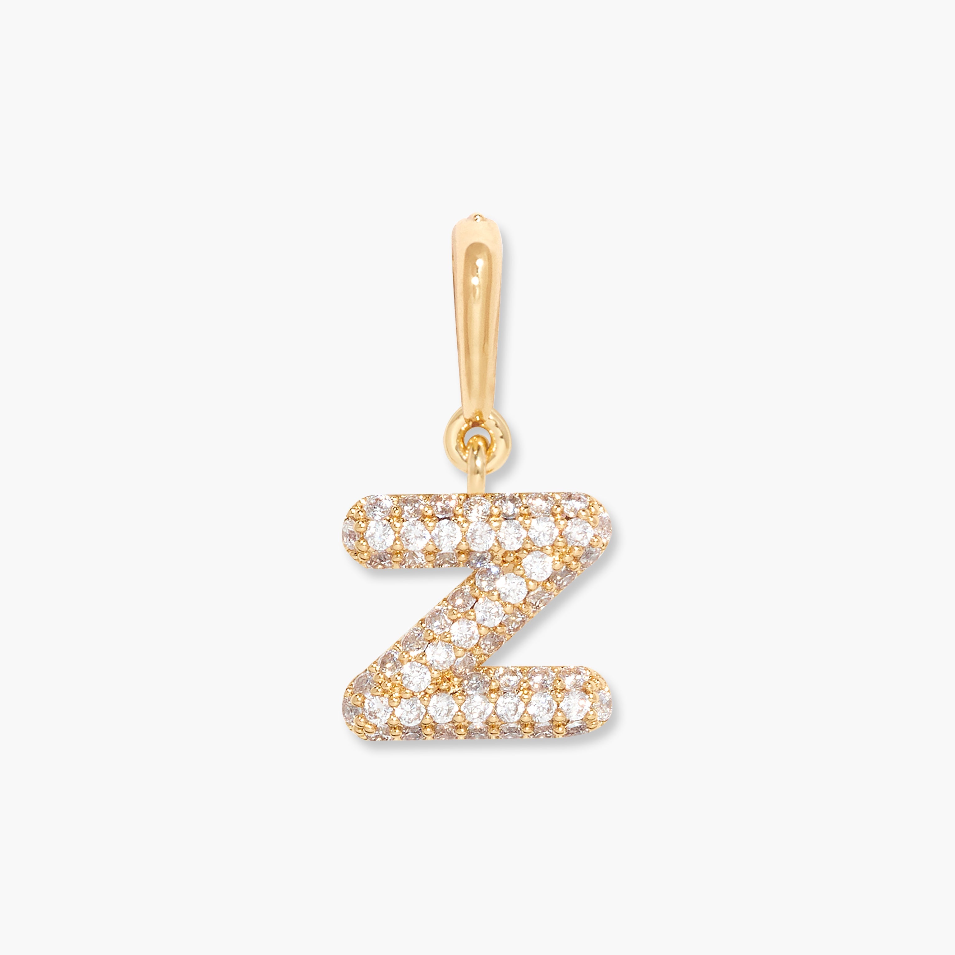 14K Gold Aureline Crystal Initial Charm