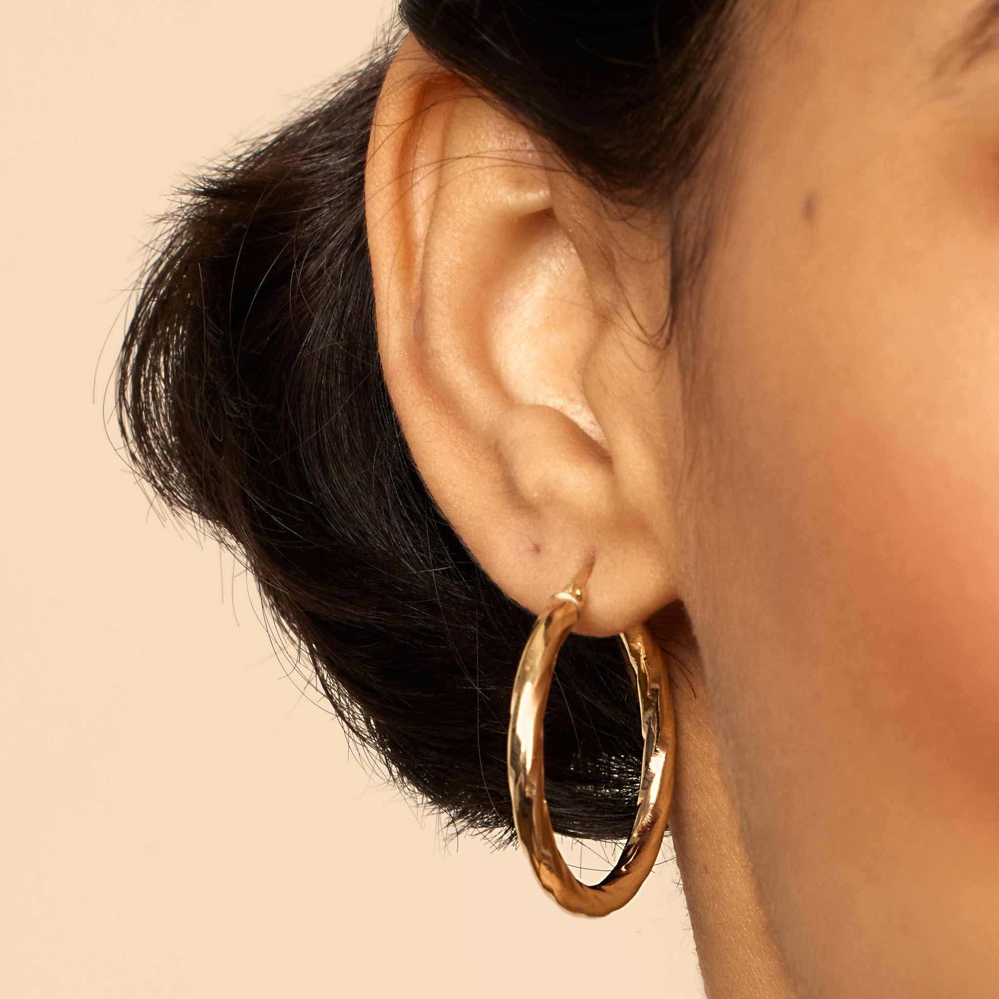 10K Gold Goddess Twisted Hoops