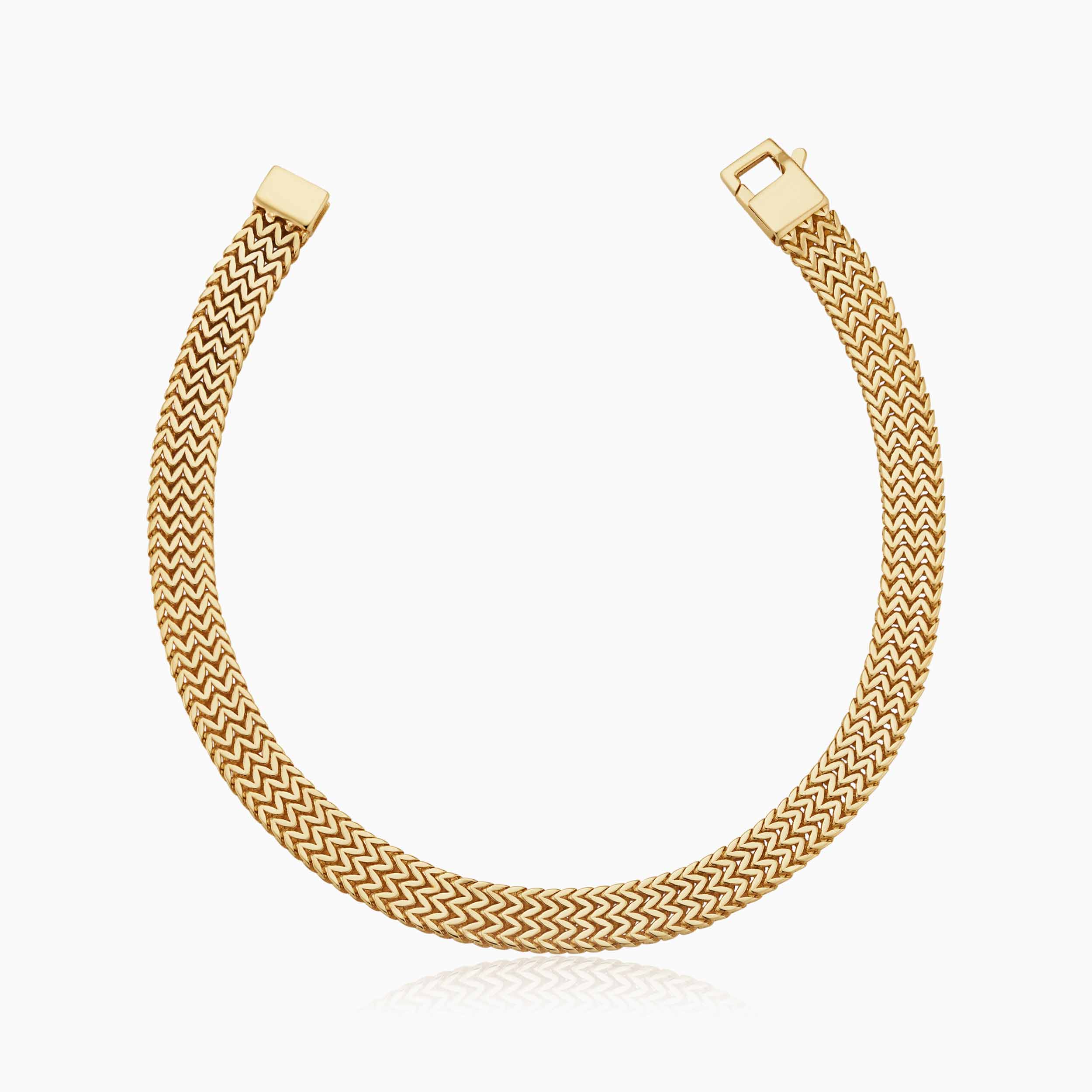 10K Gold Chevron Link Bracelet