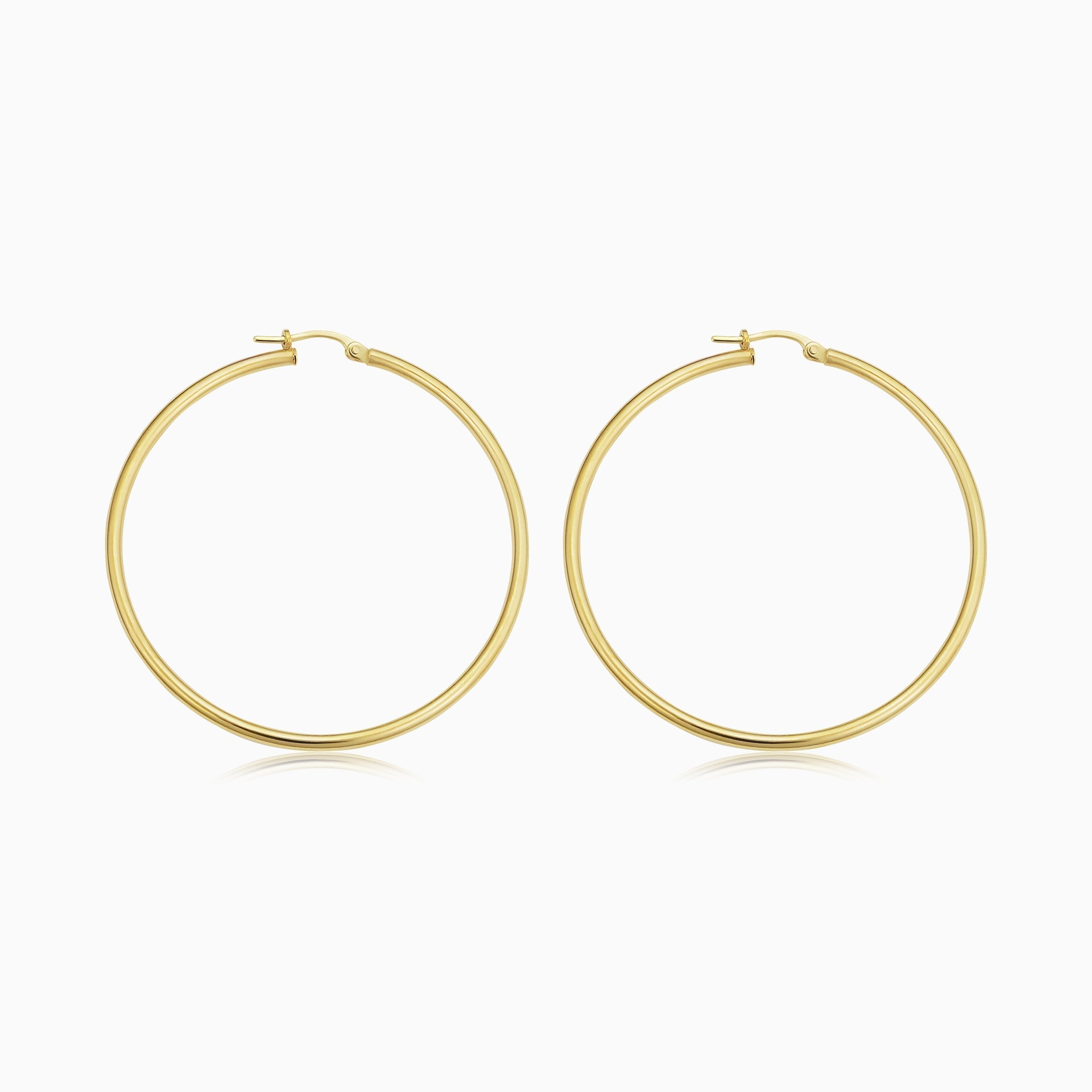 10K Gold Classic Dome Hoops