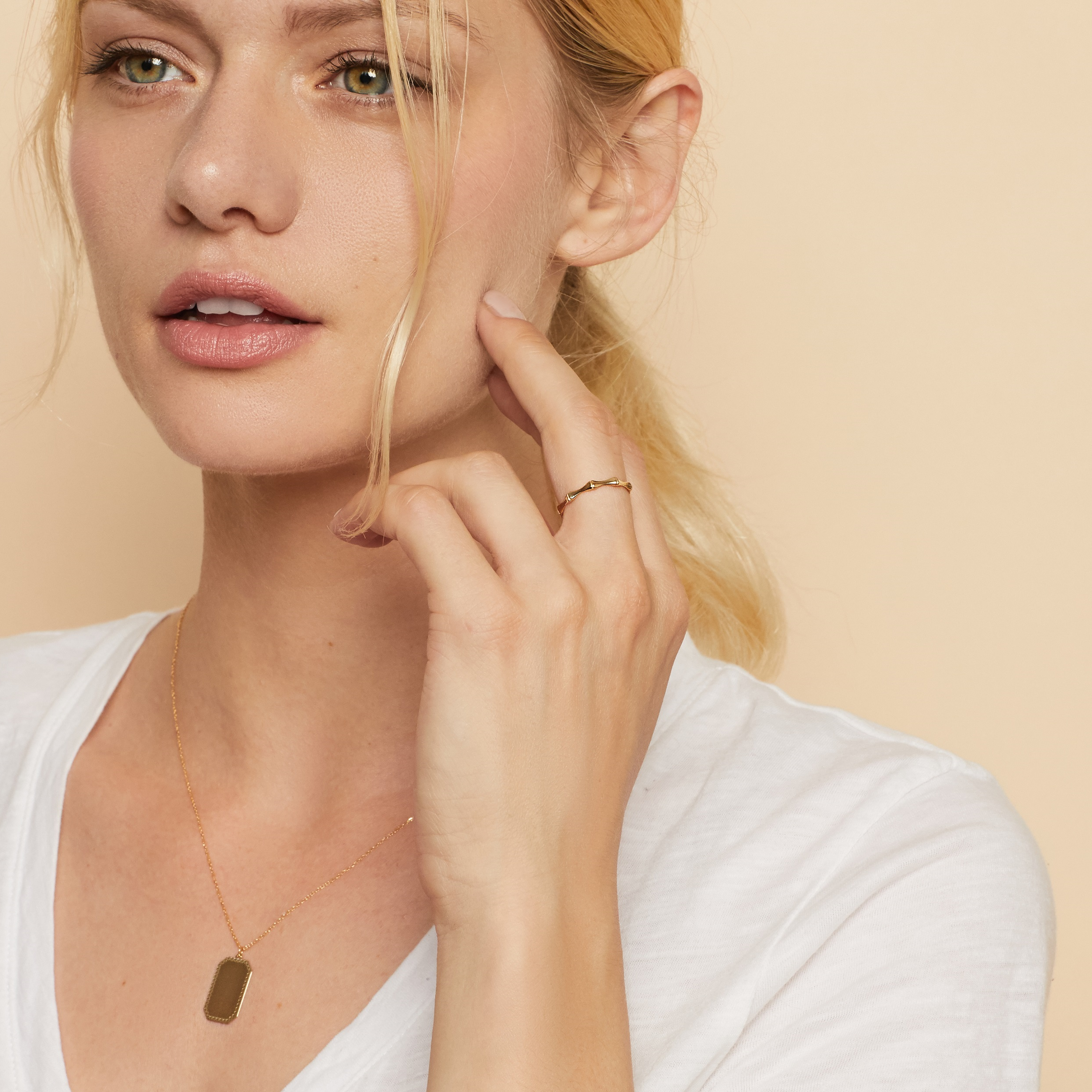 10K Gold Bamboo Band Ring