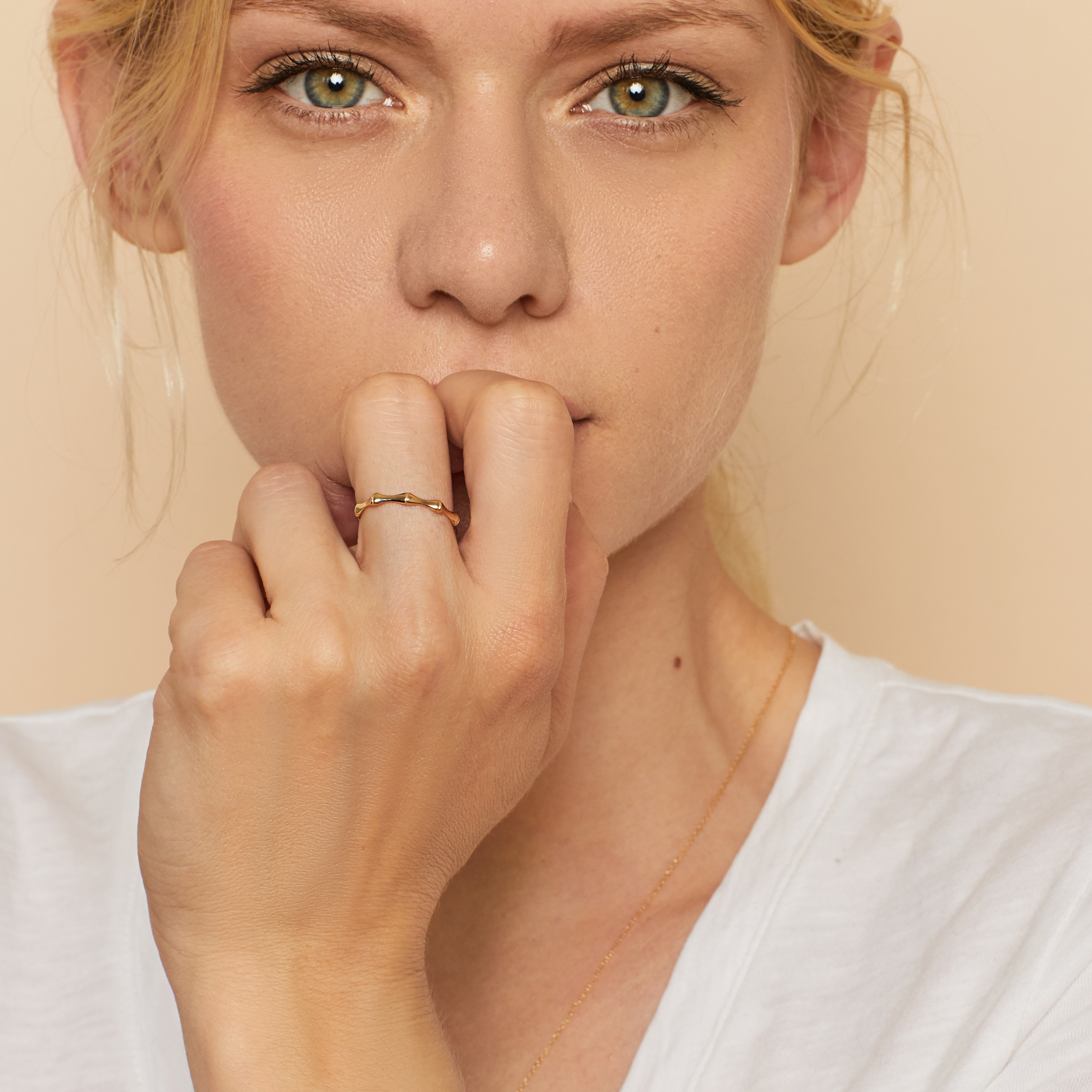 10K Gold Bamboo Band Ring