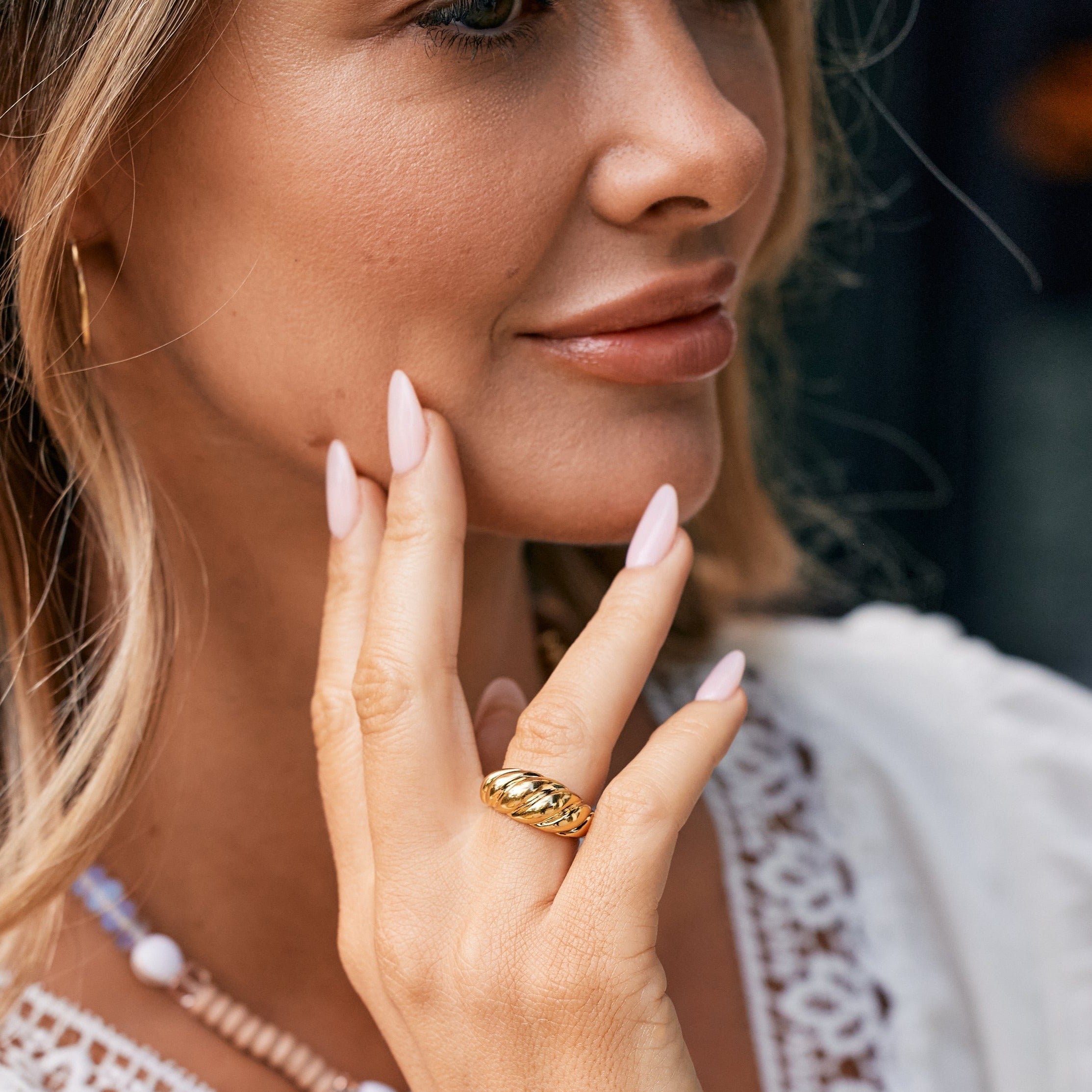 14K Gold Aurea Dome Ring