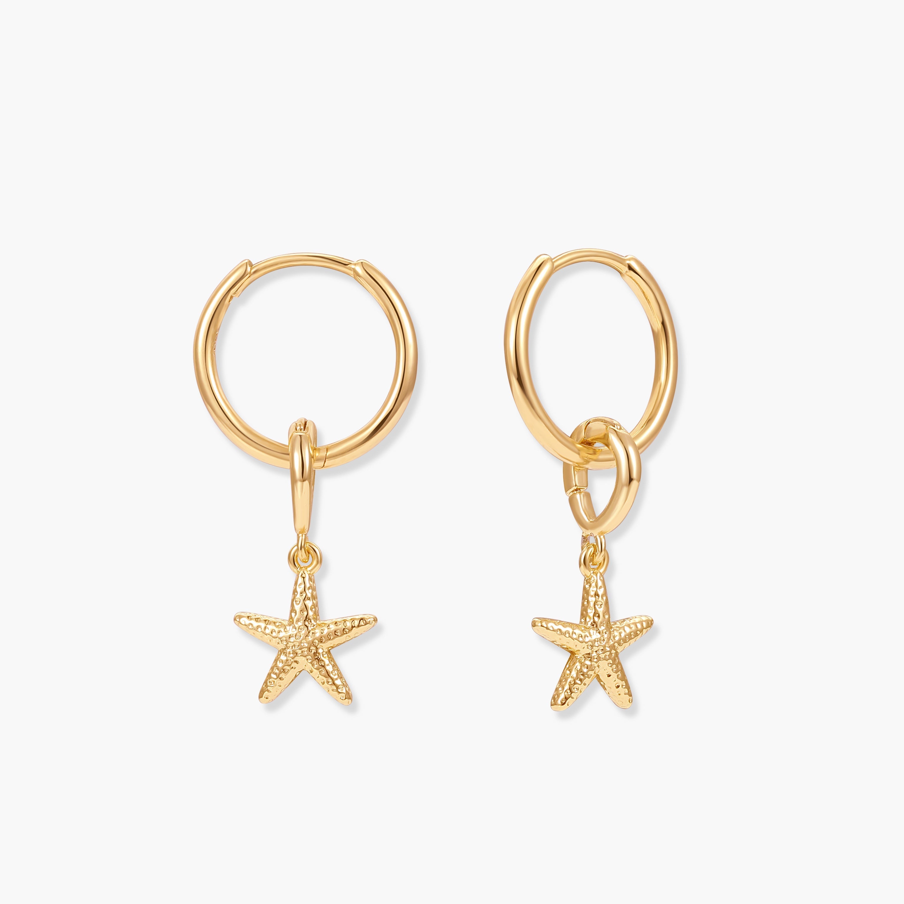 14K Gold Aurelle Custom Charm Hoops