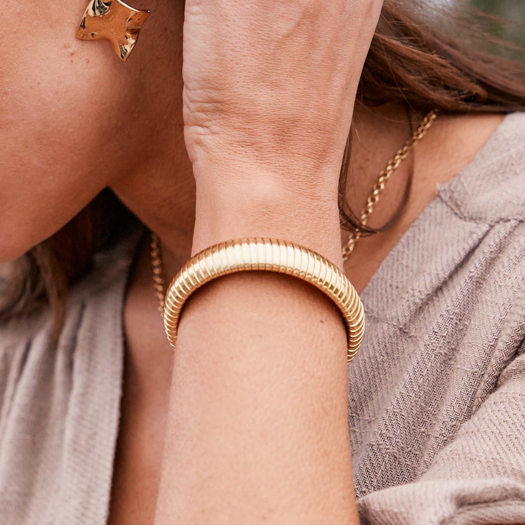 14K Gold Verona Statement Bracelet