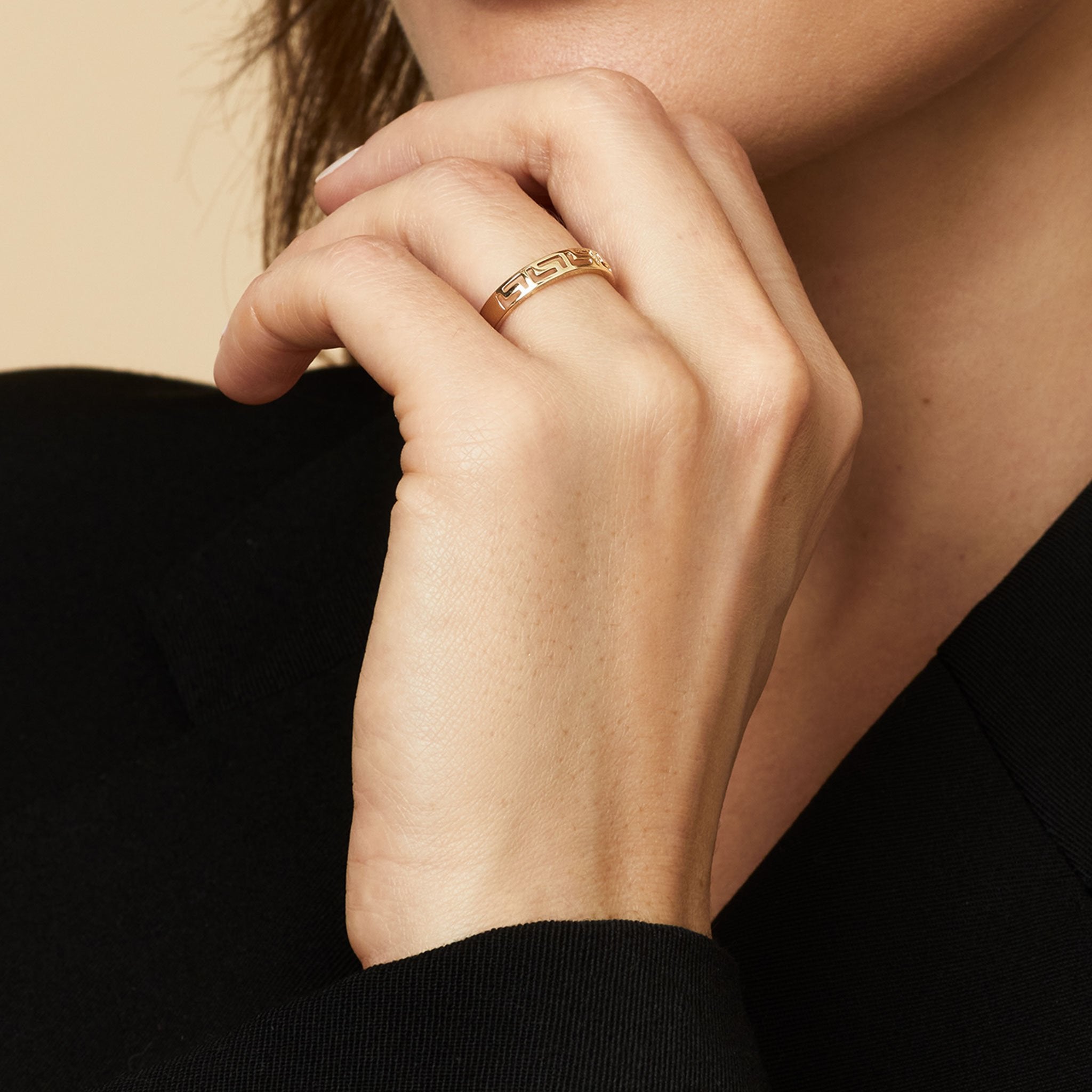 10K Gold Eternal Greek Key Ring