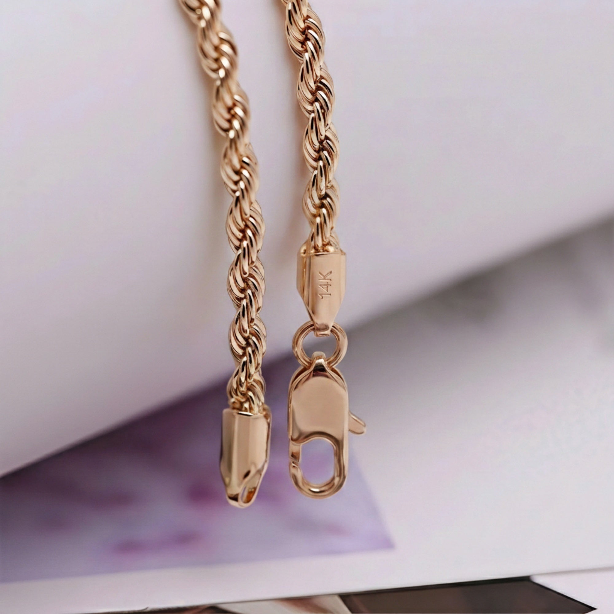 14K Gold Classic Twisted Rope Necklace