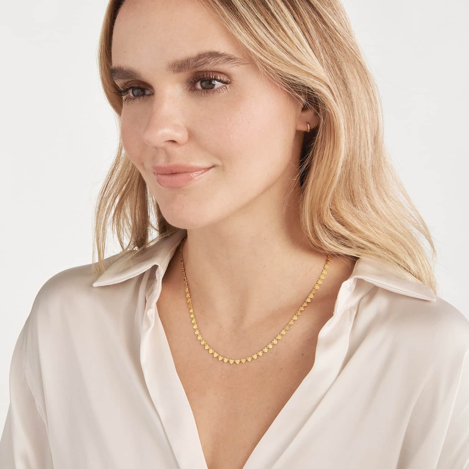 14K Gold Heart Embrace Love Necklace