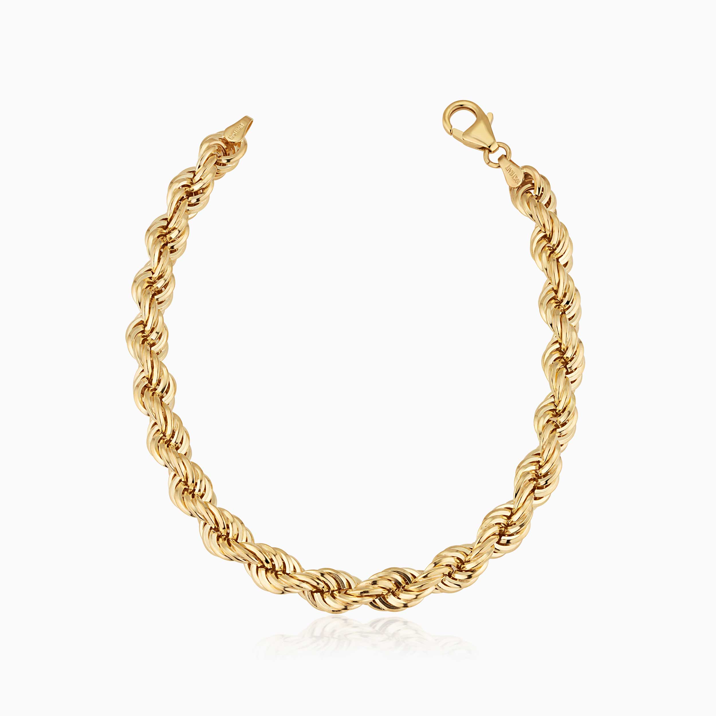 10K Gold Eternal Roman Rope Bracelet