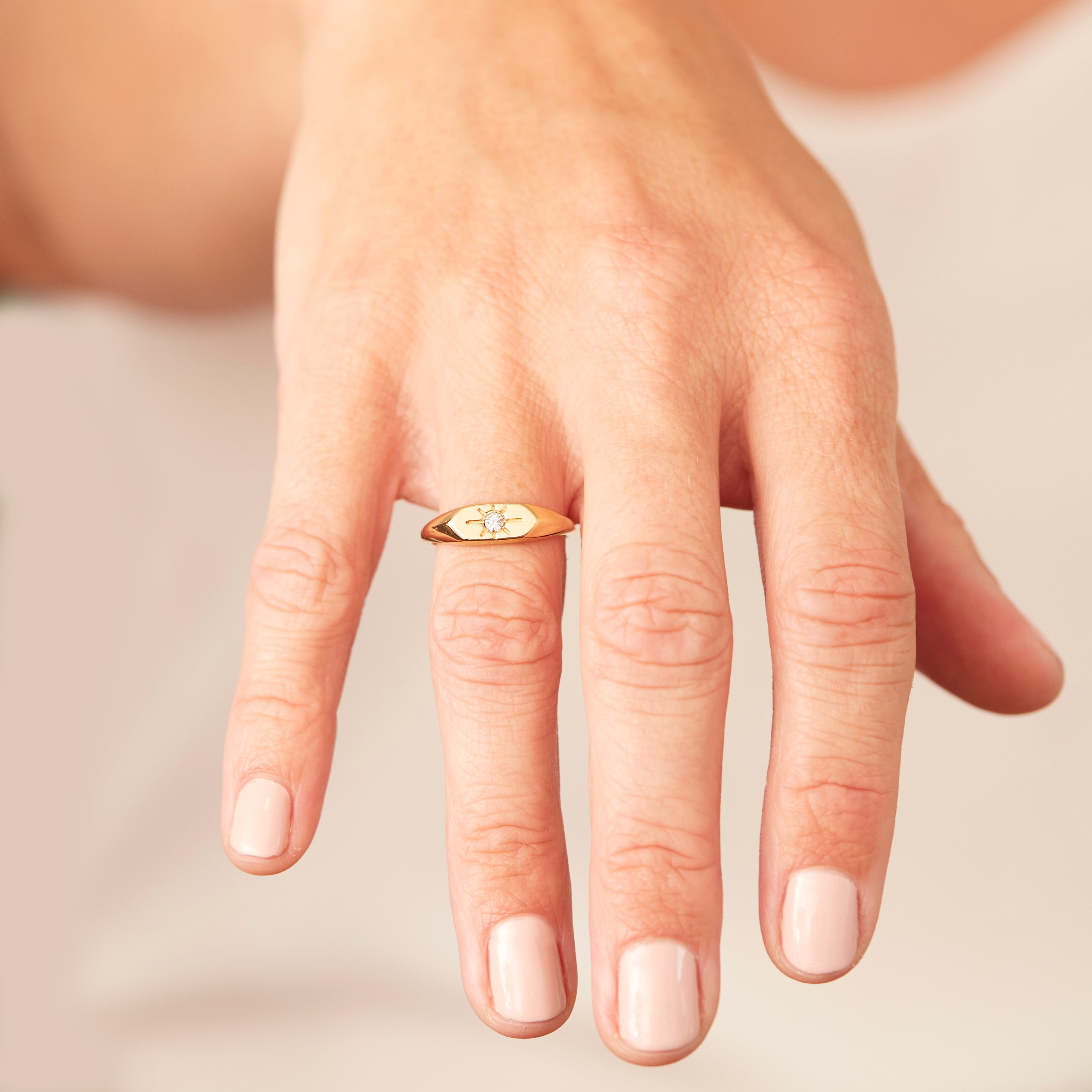 14K Gold Aurelle Crystal Ring