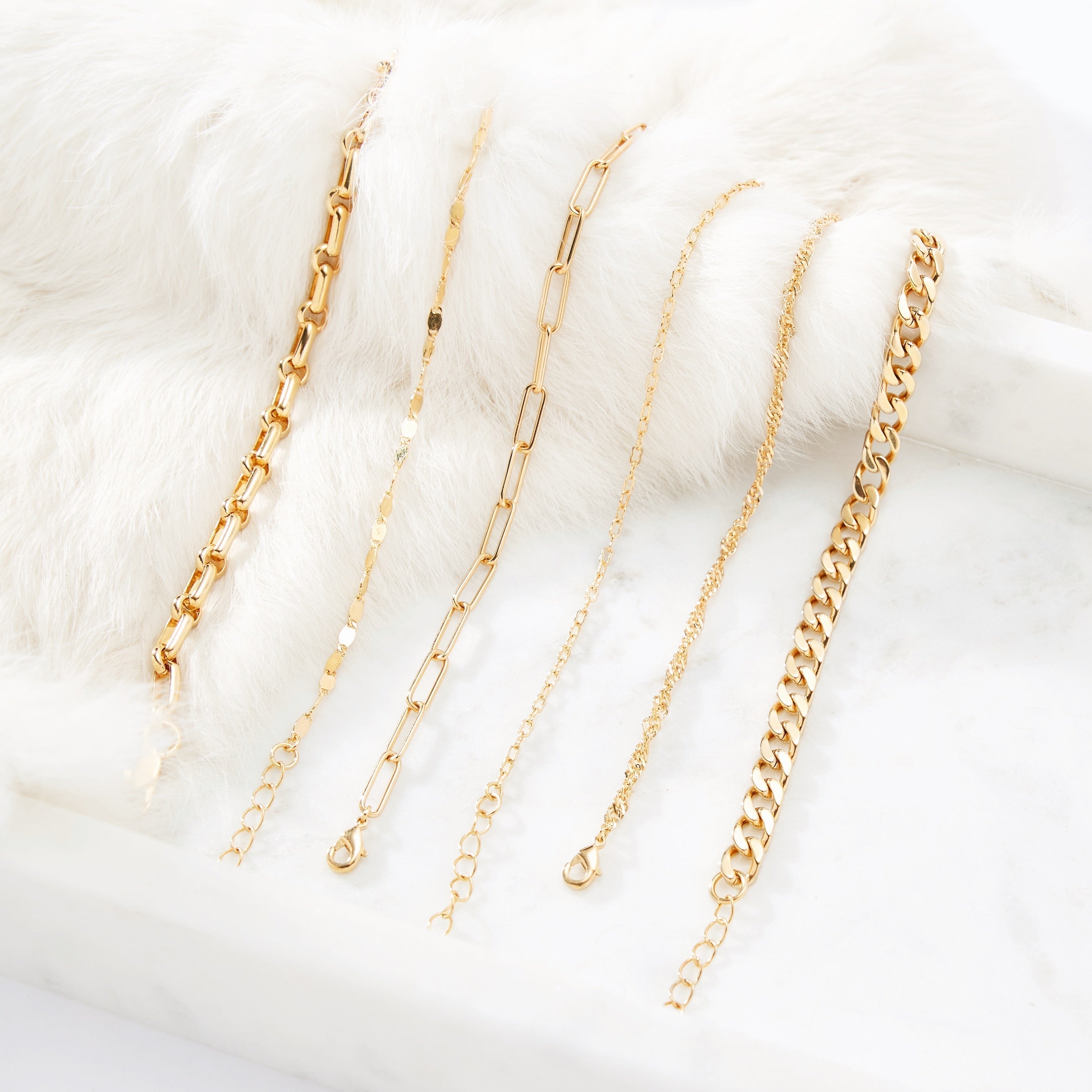 14K Gold Elaina Singapore Chain Bracelet