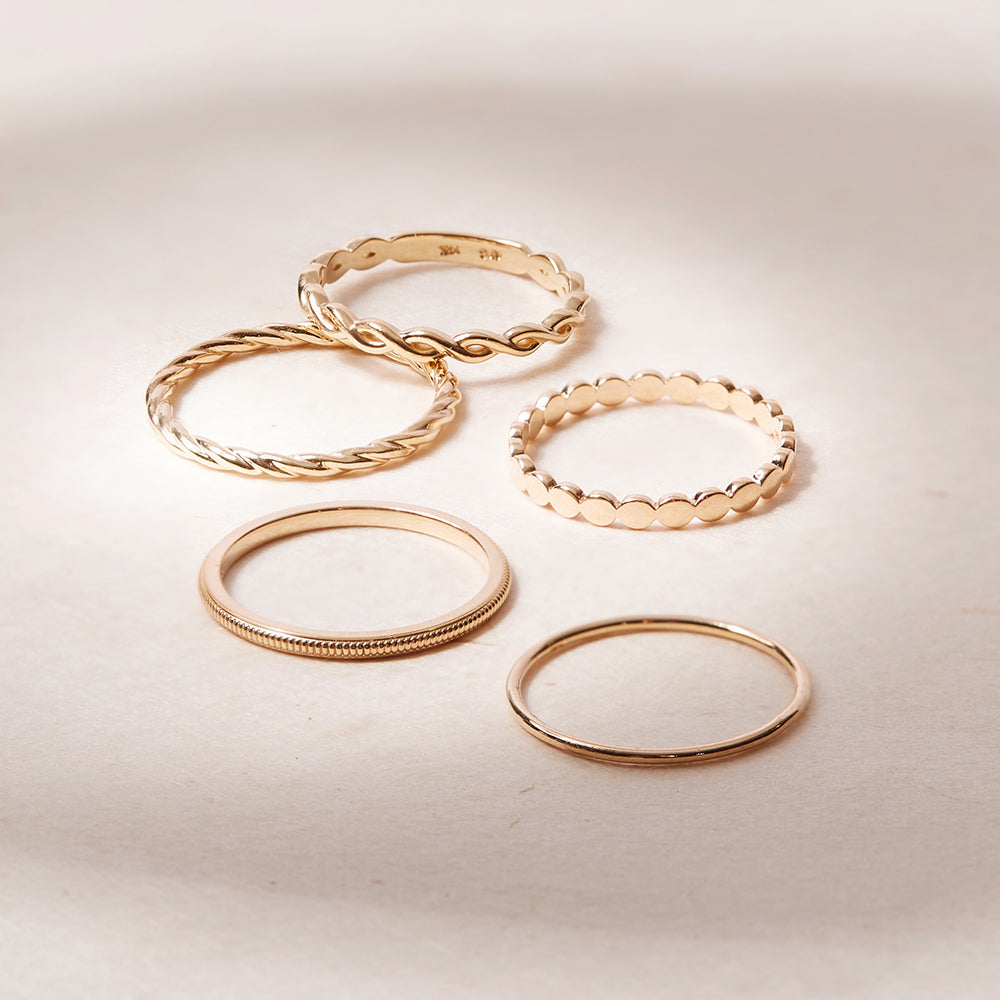 14K Gold Eterna Fine Band Ring