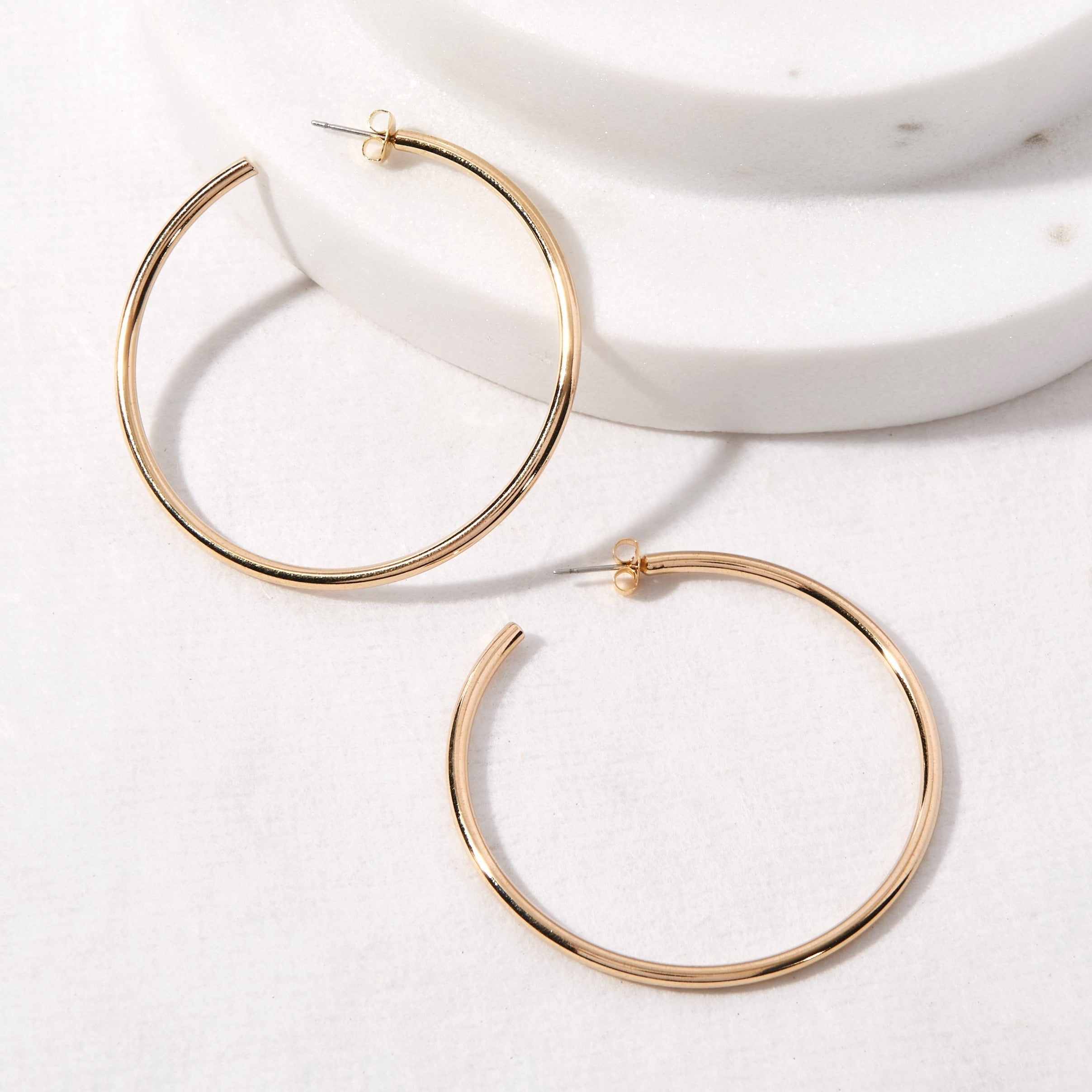 14K Gold Aurelia Classic Thin Hoops