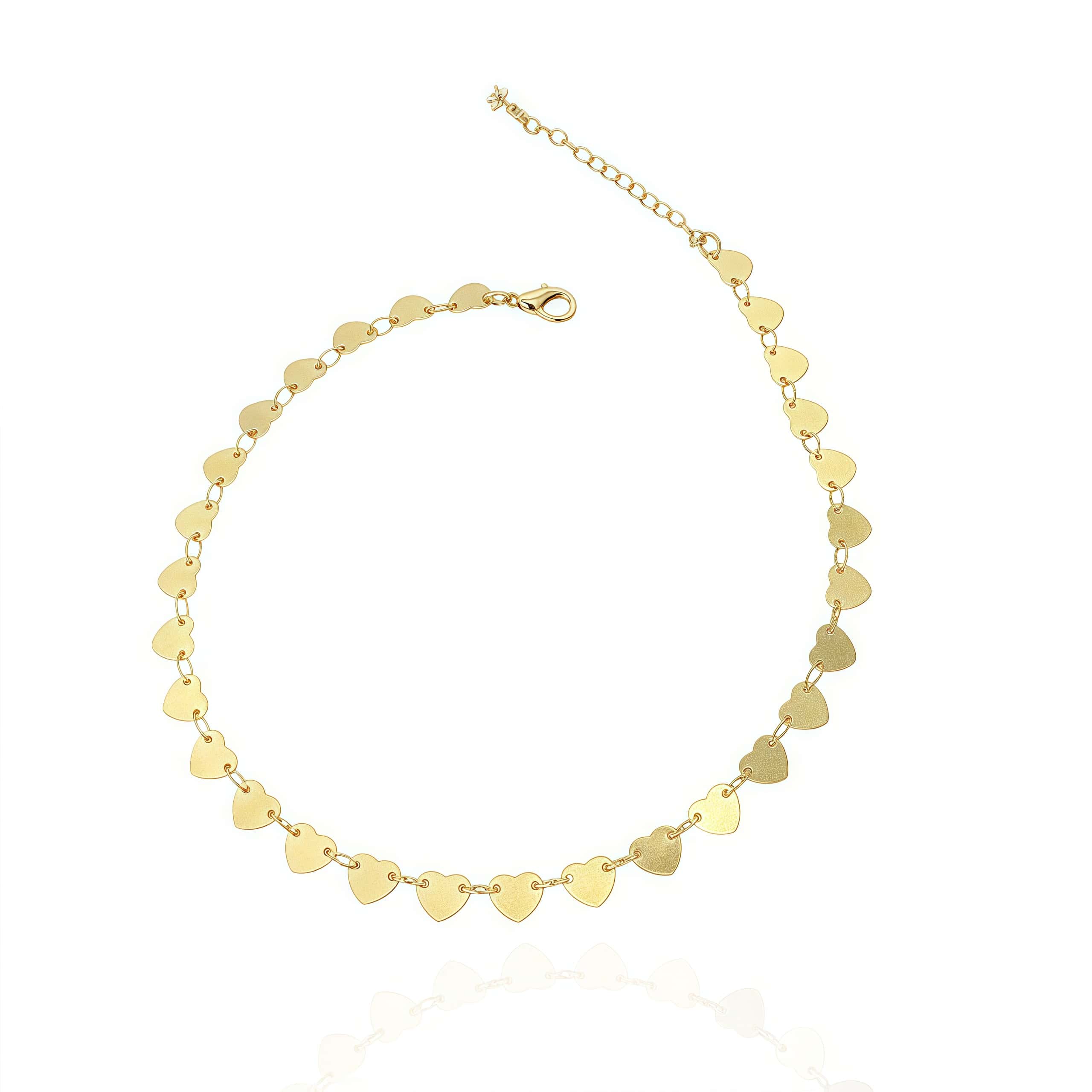 14K Gold Heart Embrace Love Bracelet