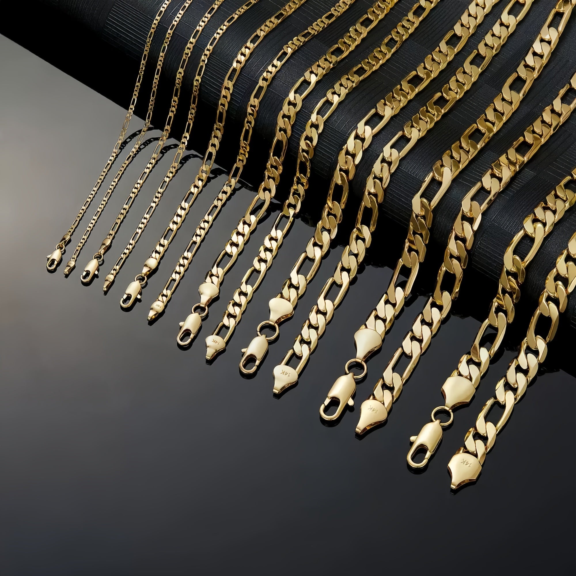 14K Gold Classic Figaro Chain