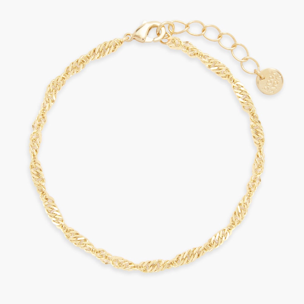14K Gold Elaina Singapore Chain Bracelet