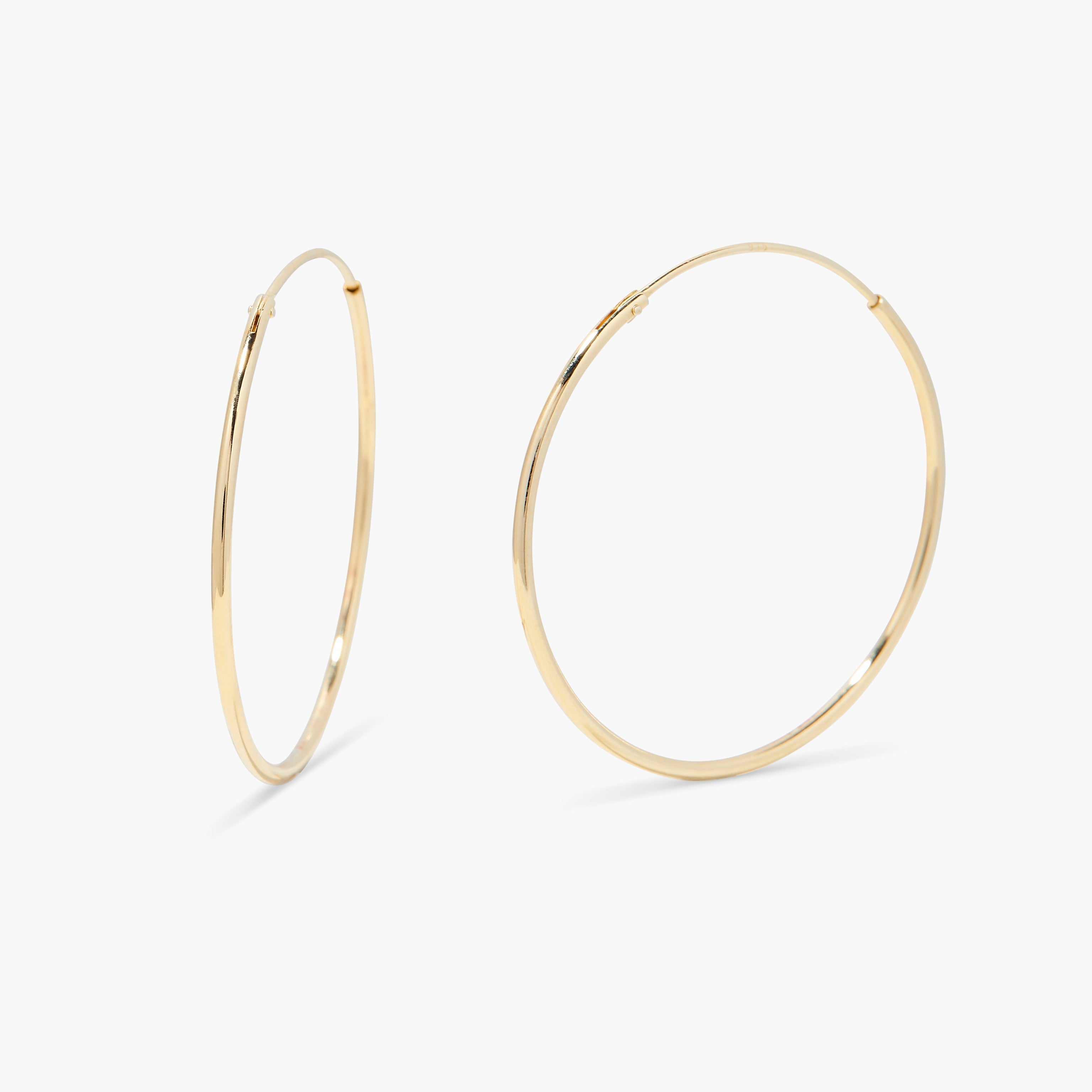 14K Gold Solenne Endless Hoops