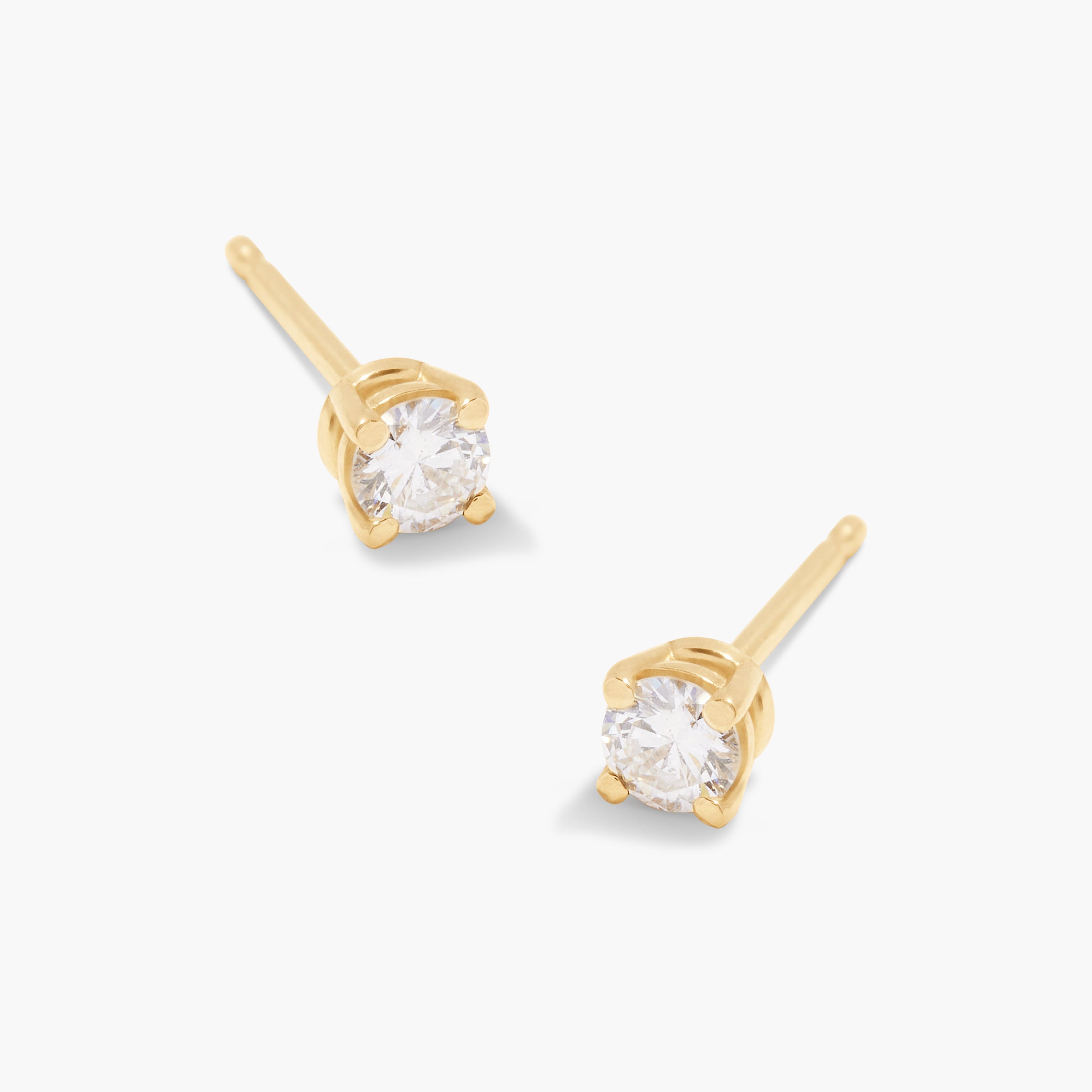 14K Gold Aureline Diamond Stud Earrings