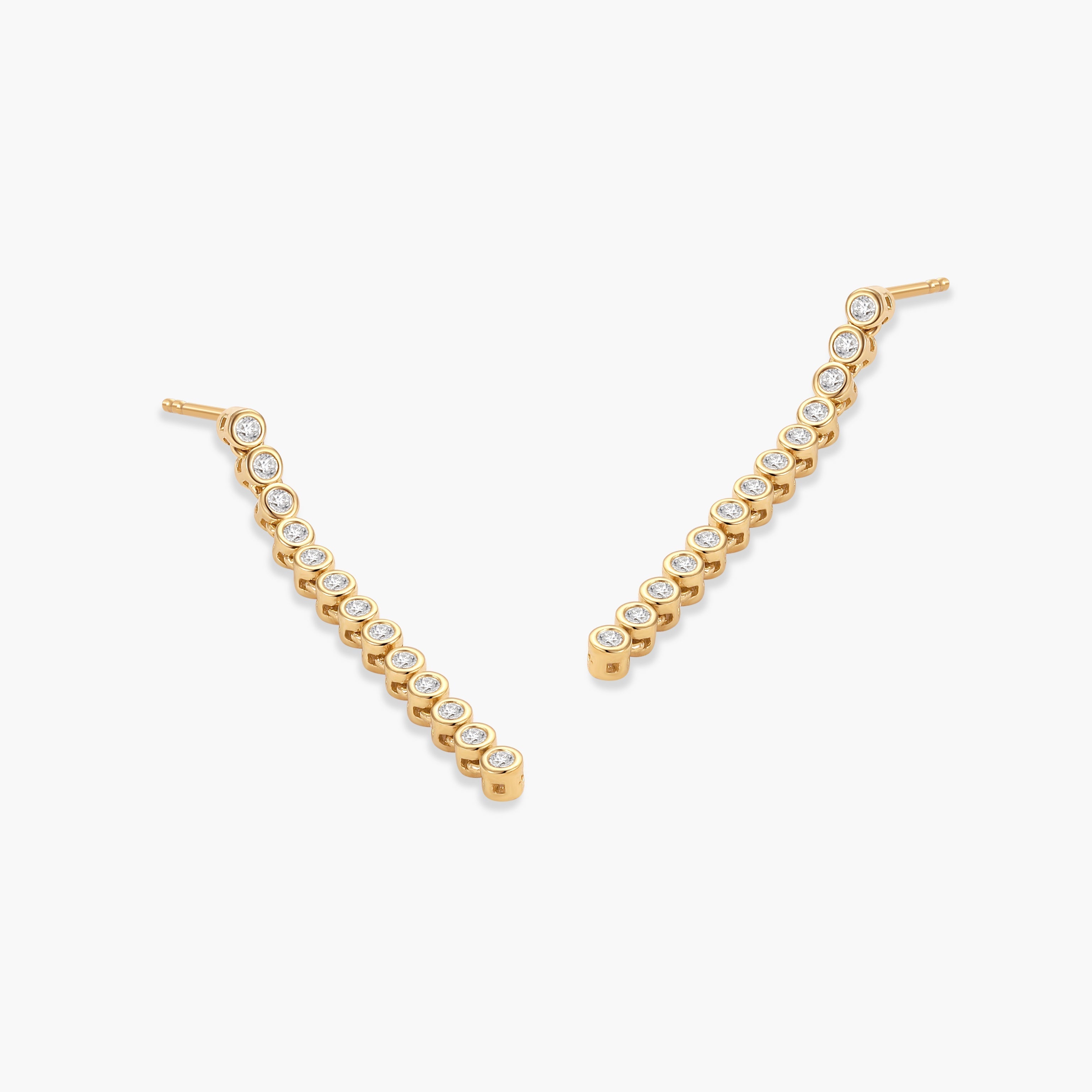 14K Gold Aurelle Diamond Drop Earrings